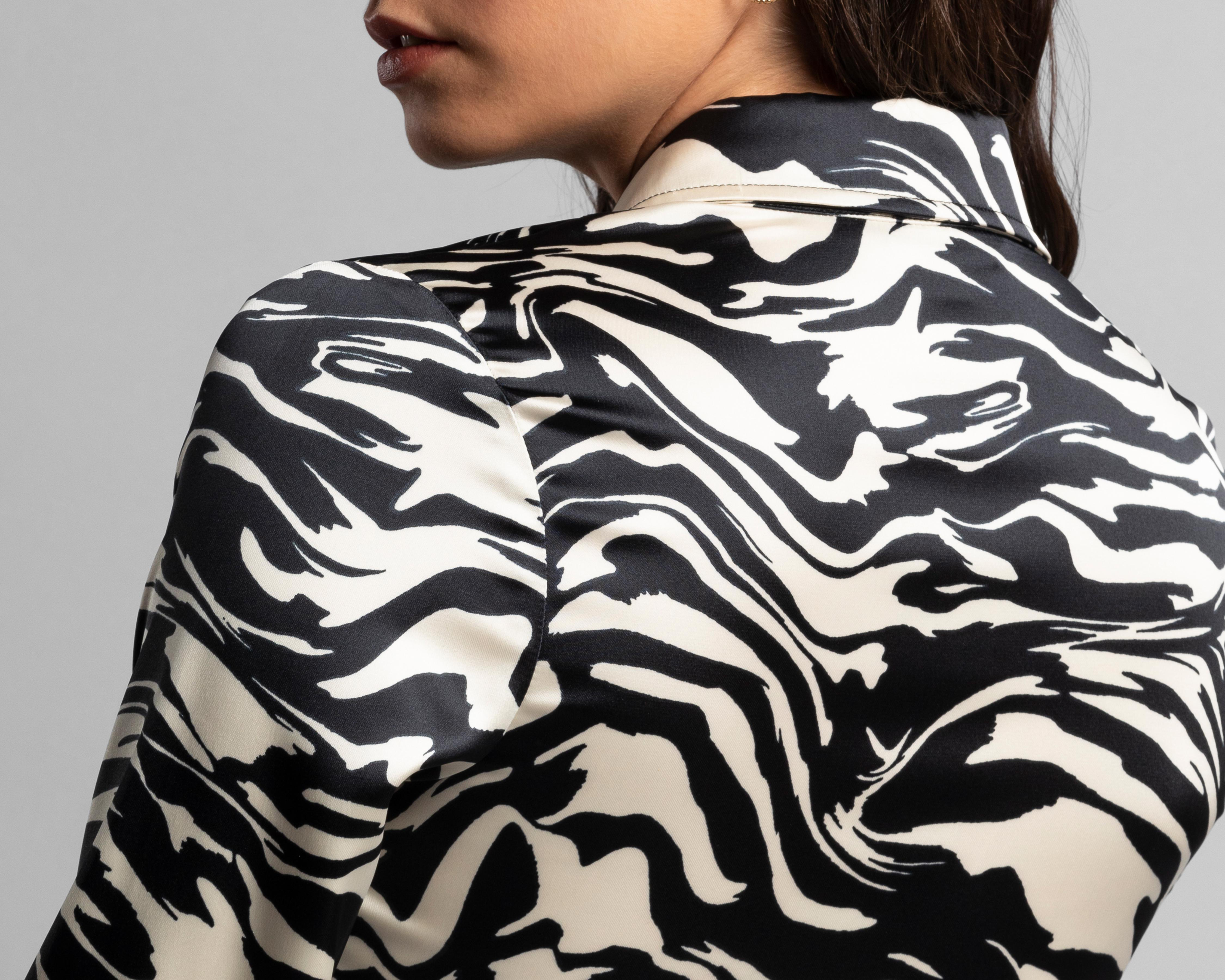 Foto 6 pulgar | Vestido Thinner Casual Corto con Print de Cebra