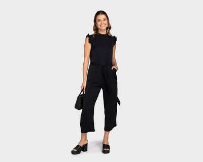 Foto 2 | Jumper Sahara Casual Negro con Cintura Ajustable