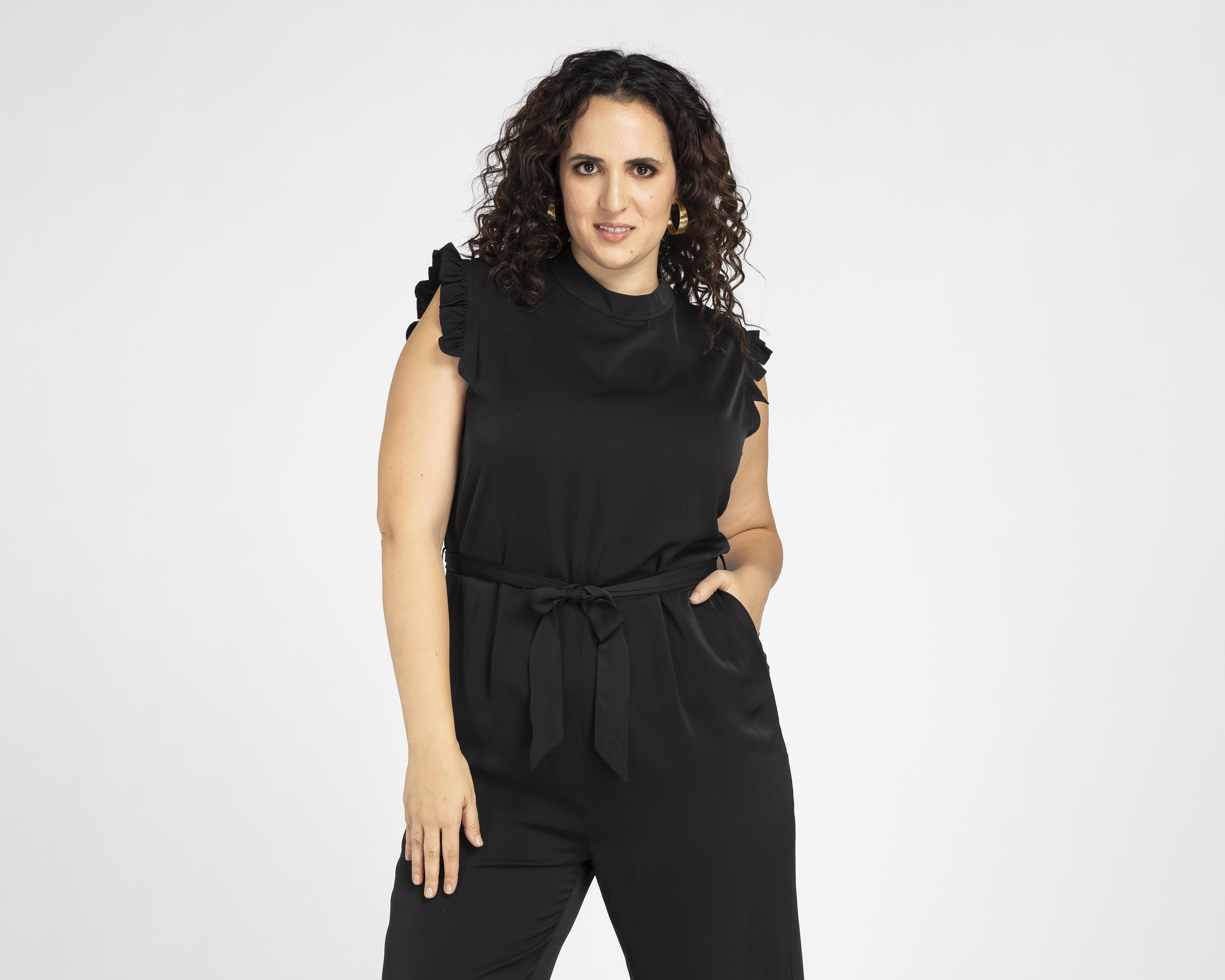 Foto 5 pulgar | Jumper Sahara Casual Negro con Cintura Ajustable