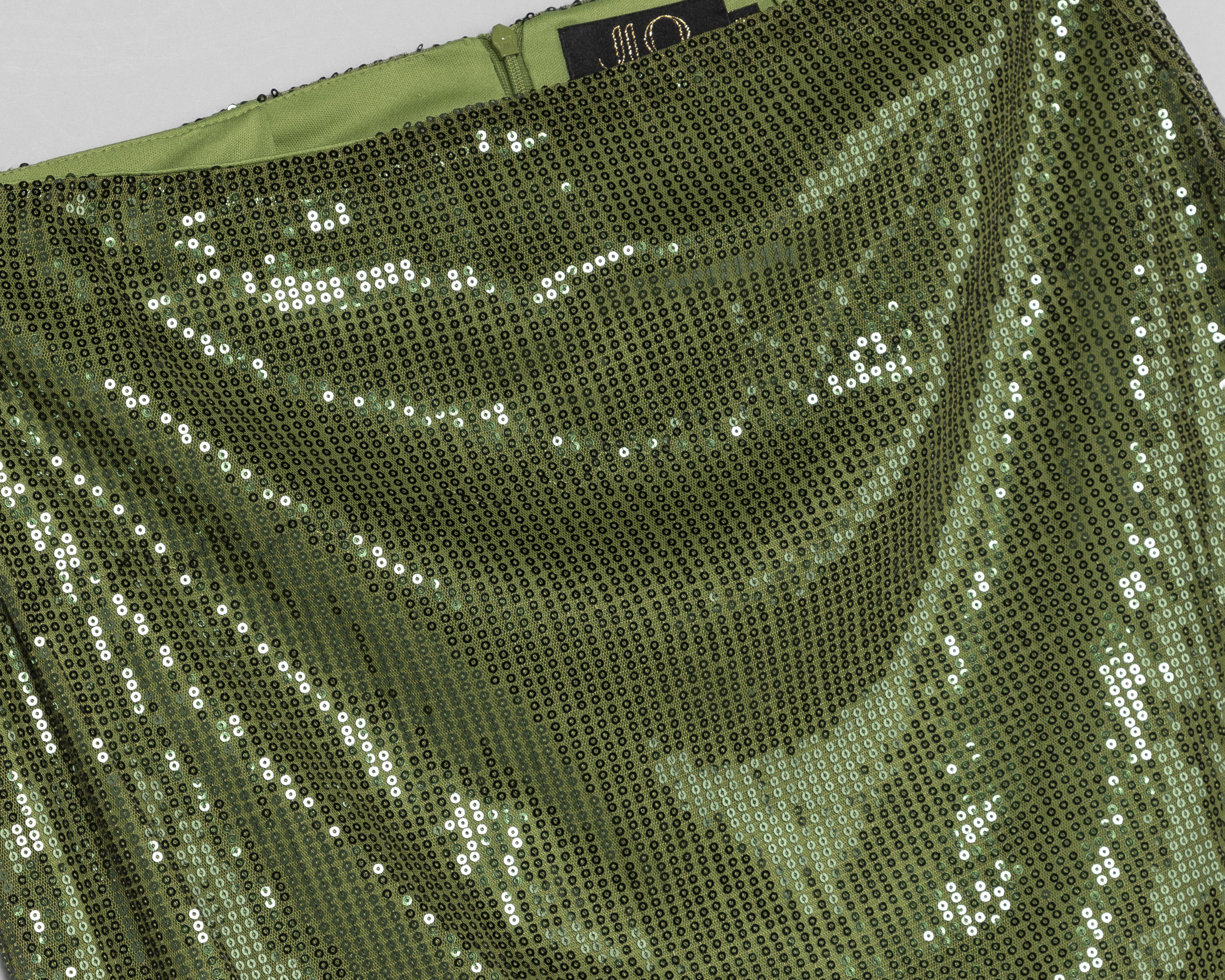 Foto 5 pulgar | Blusa y Falda Jennifer Lopez Verde con Lentejuela