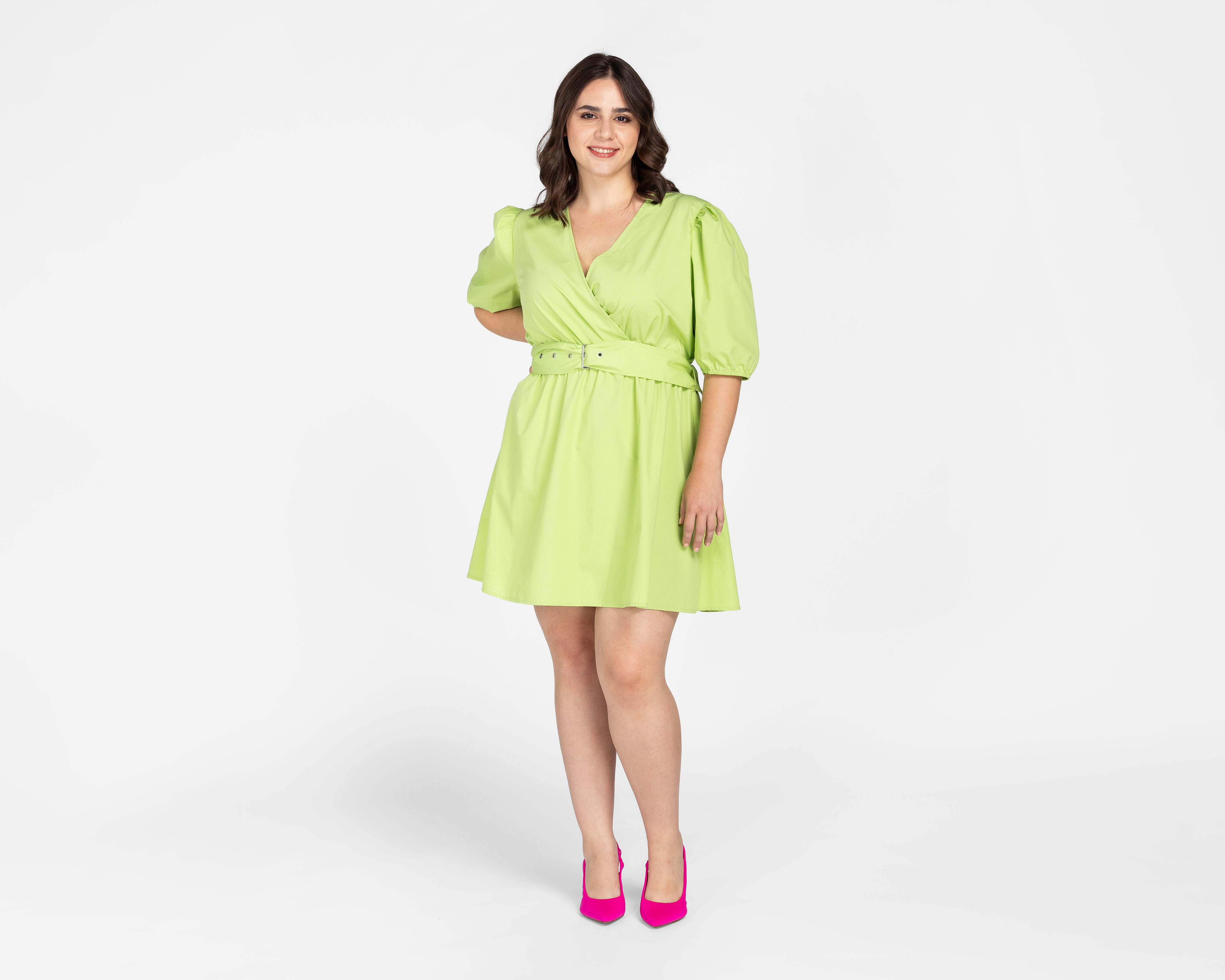 Foto 5 pulgar | Vestido 18 Forever Casual Corto con Mangas Farol