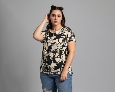 Foto 4 | Playera Thinner Manga Corta Cuello Redondo