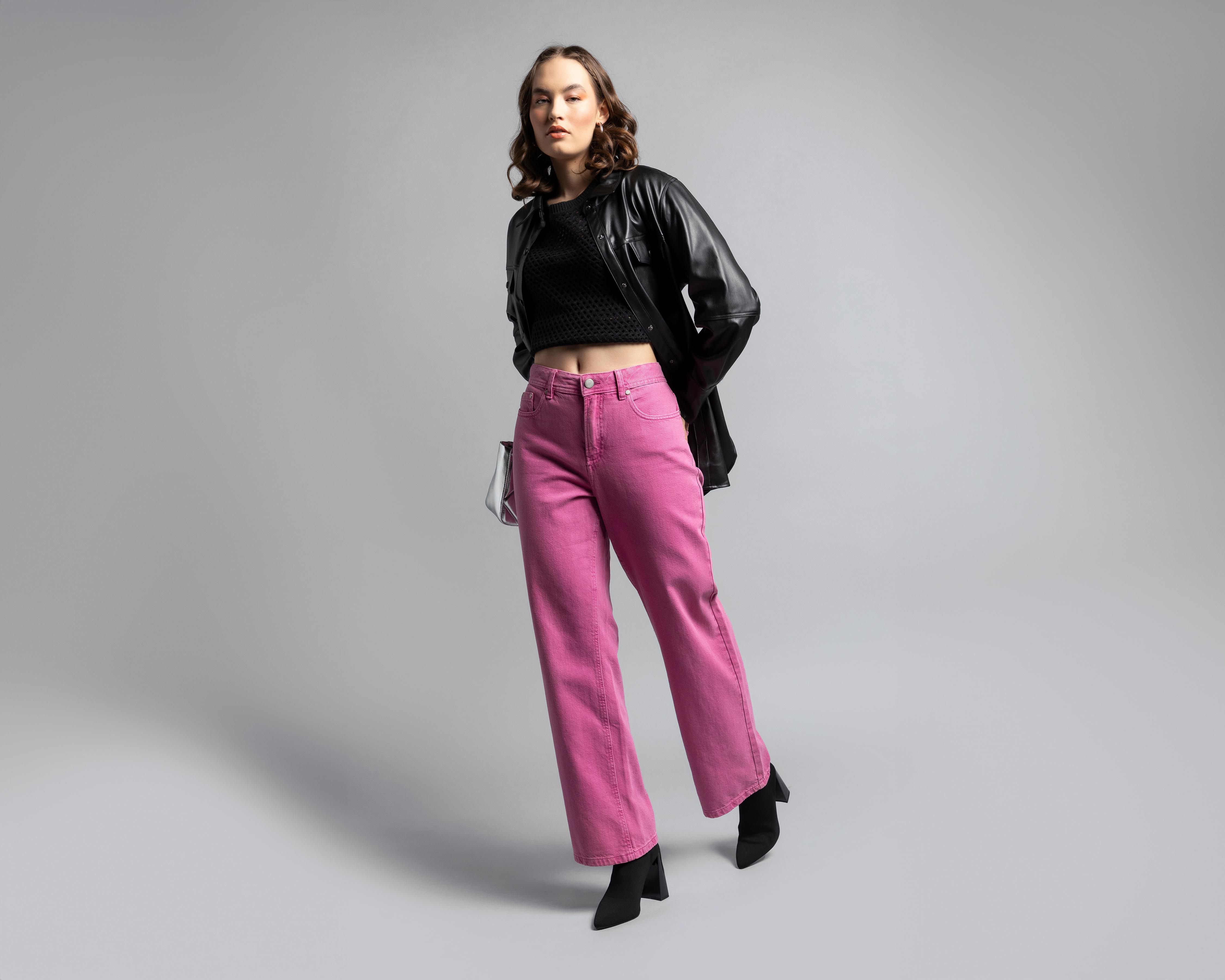 Foto 2 | Jeans Thinner Flare Rosa
