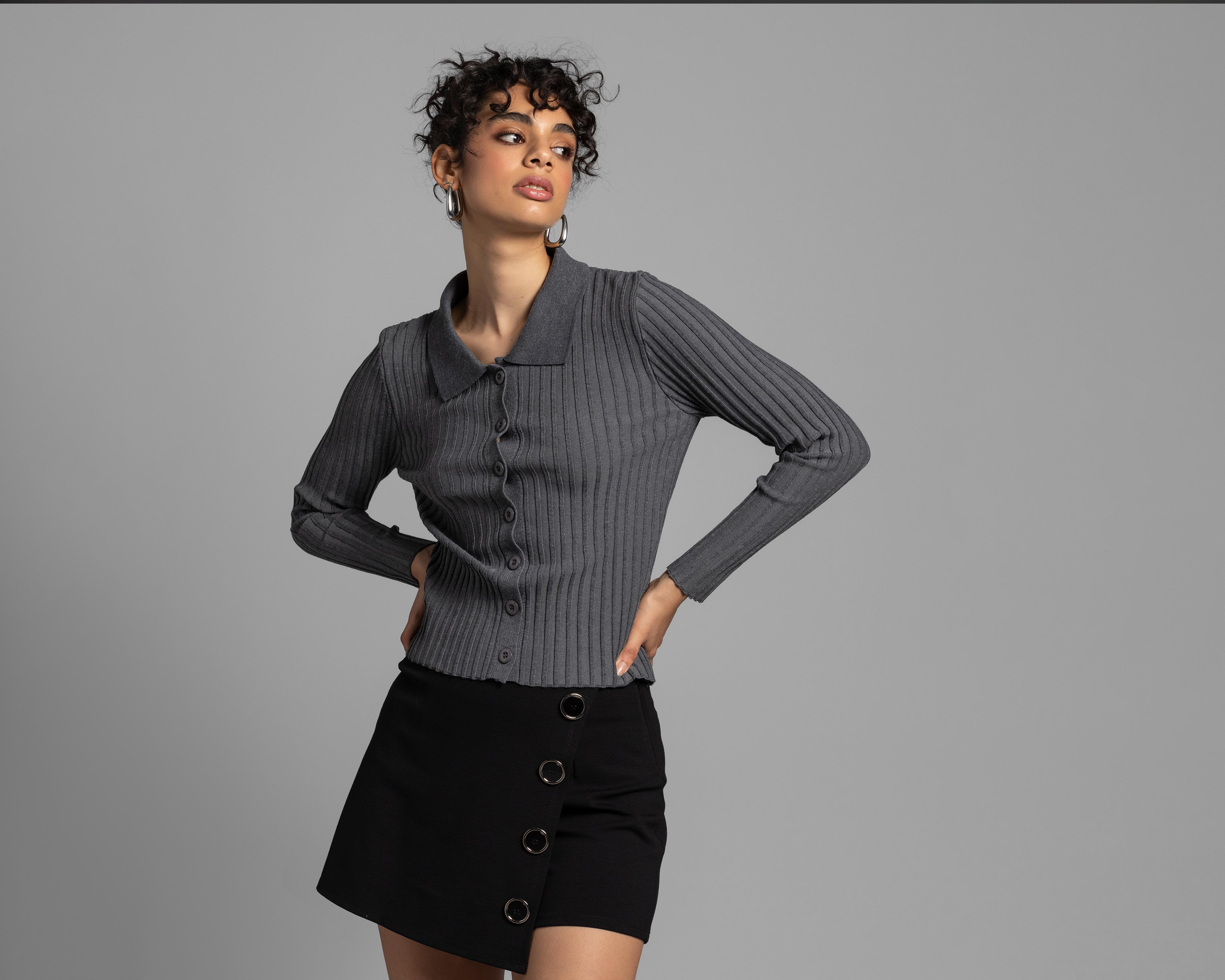 Suéter Thinner Tejido con Botones $199