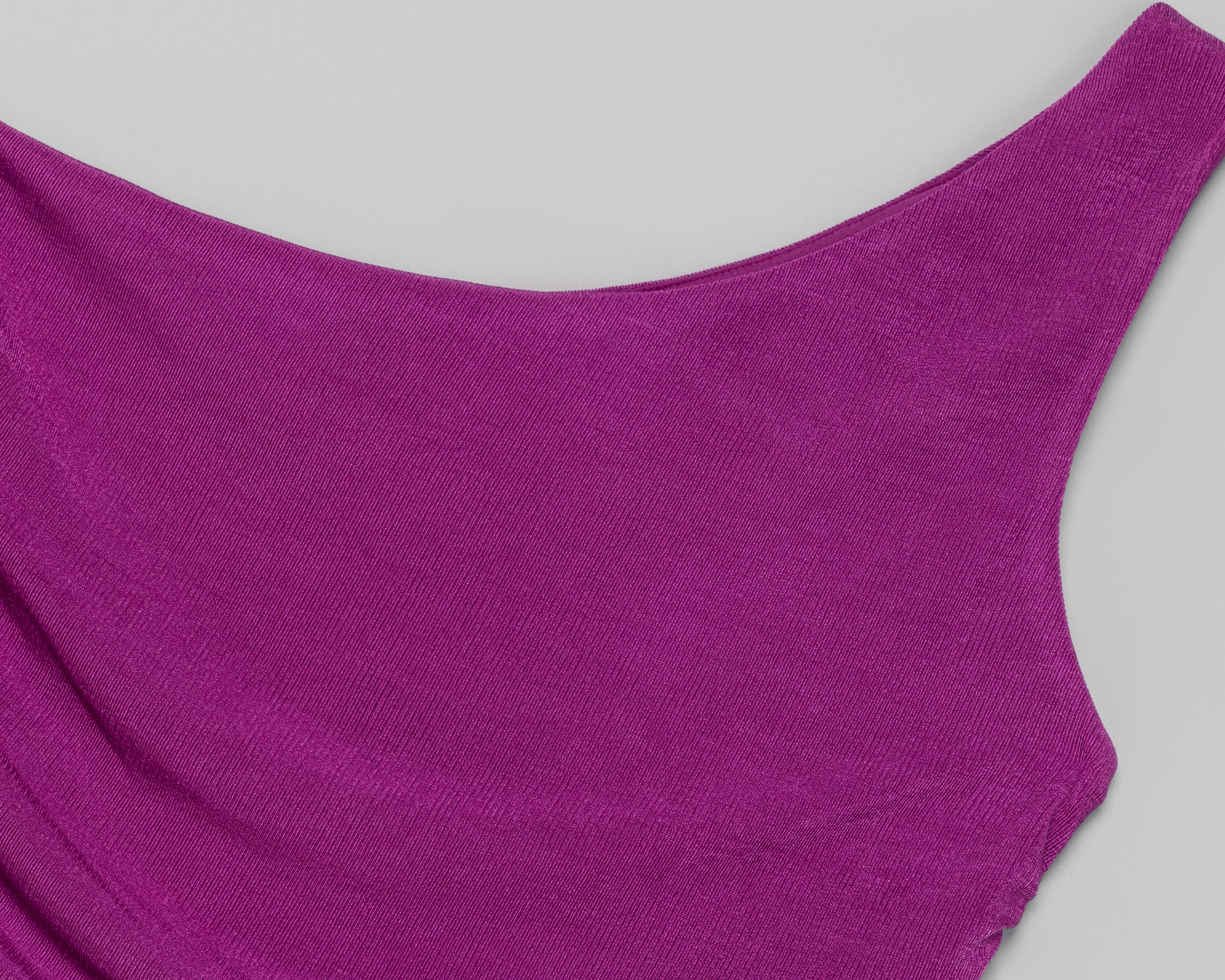 Foto 7 | Crop Top Thinner Rosa Fucsia Hombro Descubierto