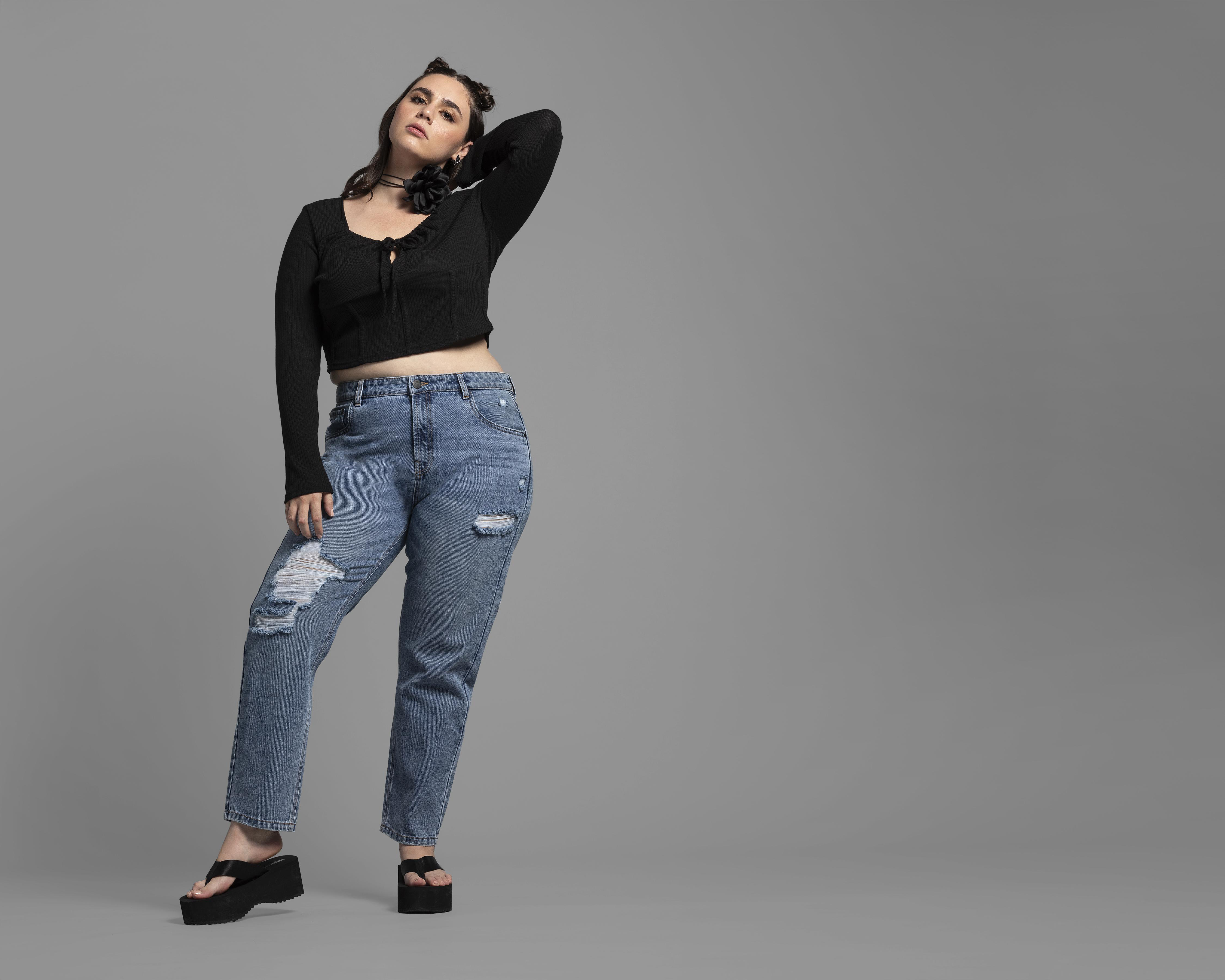 Foto 2 | Jeans Straight Thinner para Mujer