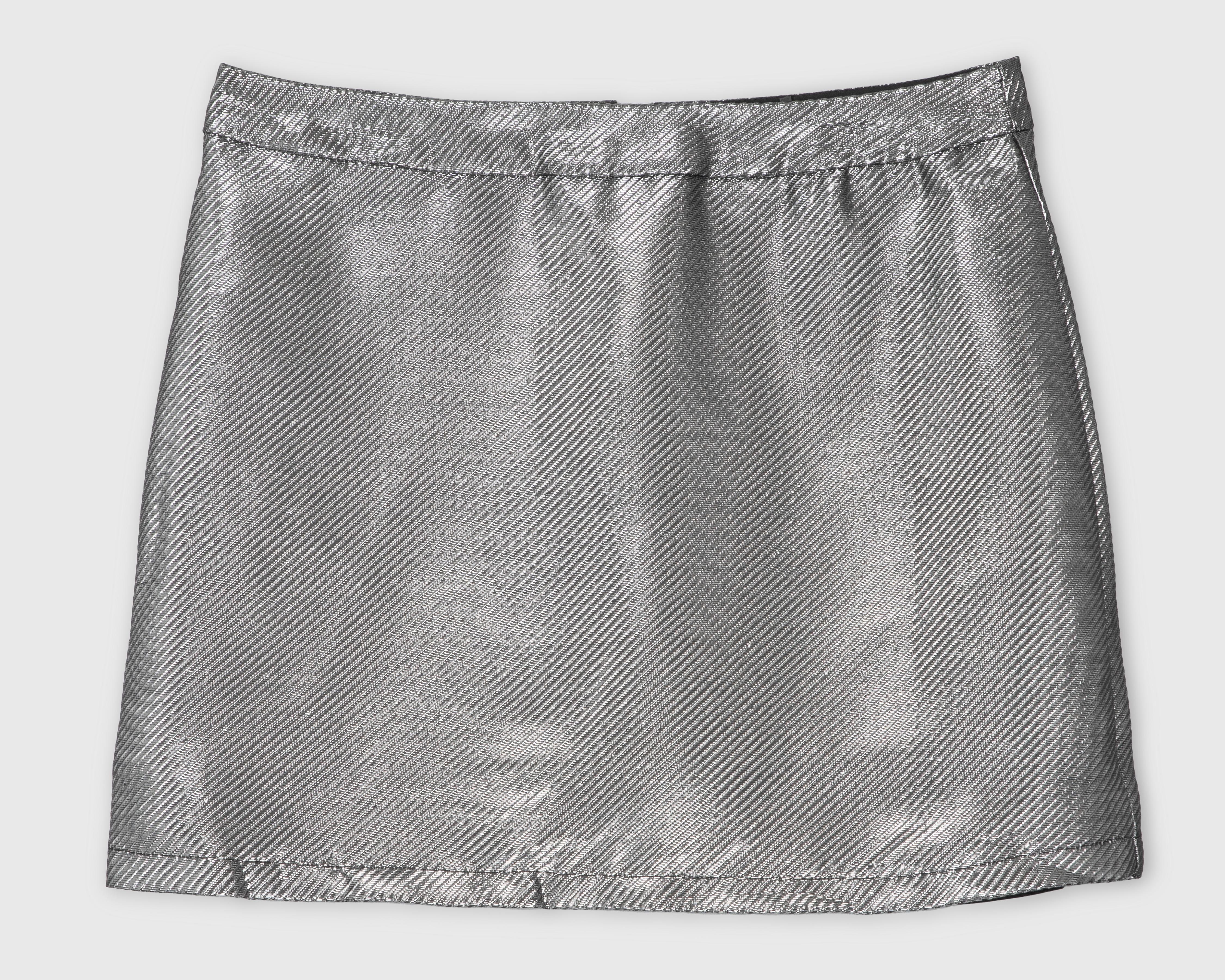 Foto 1 | Falda Corta Thinner Plateada