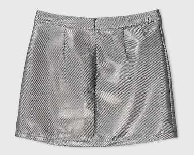 Foto 2 | Falda Corta Thinner Plateada