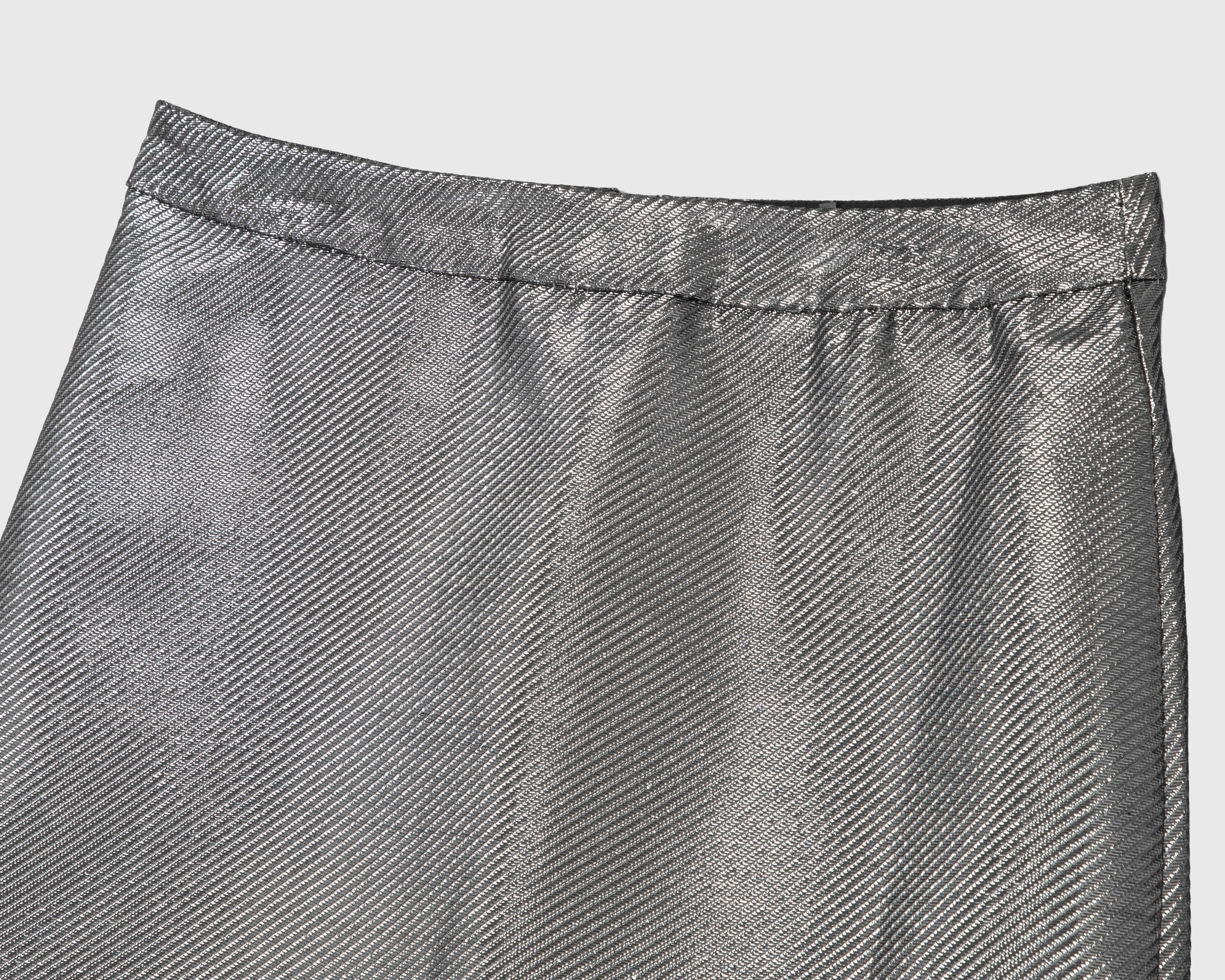 Foto 3 | Falda Corta Thinner Plateada