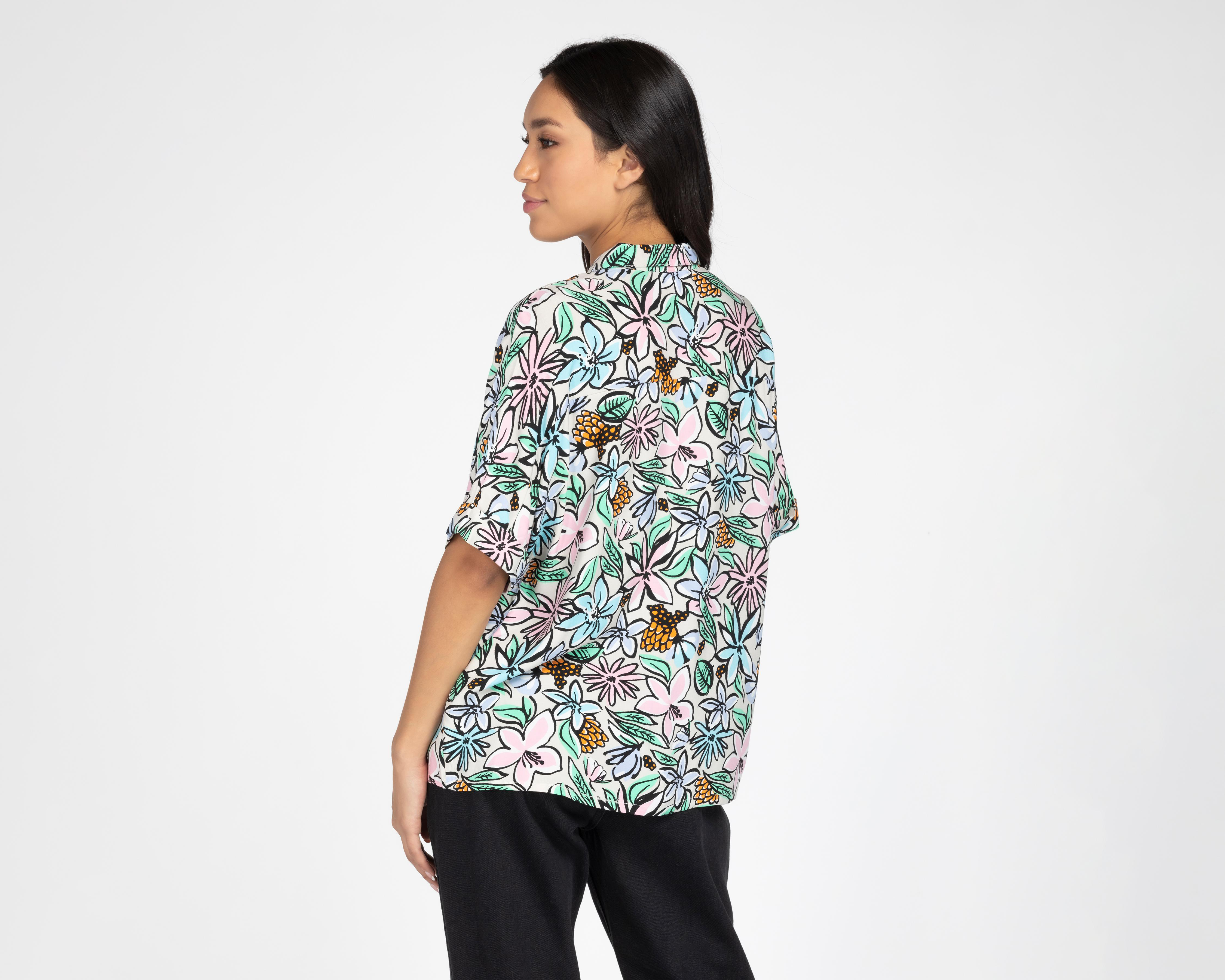 Foto 4 pulgar | Blusa 18 Forever Manga Corta Floreada