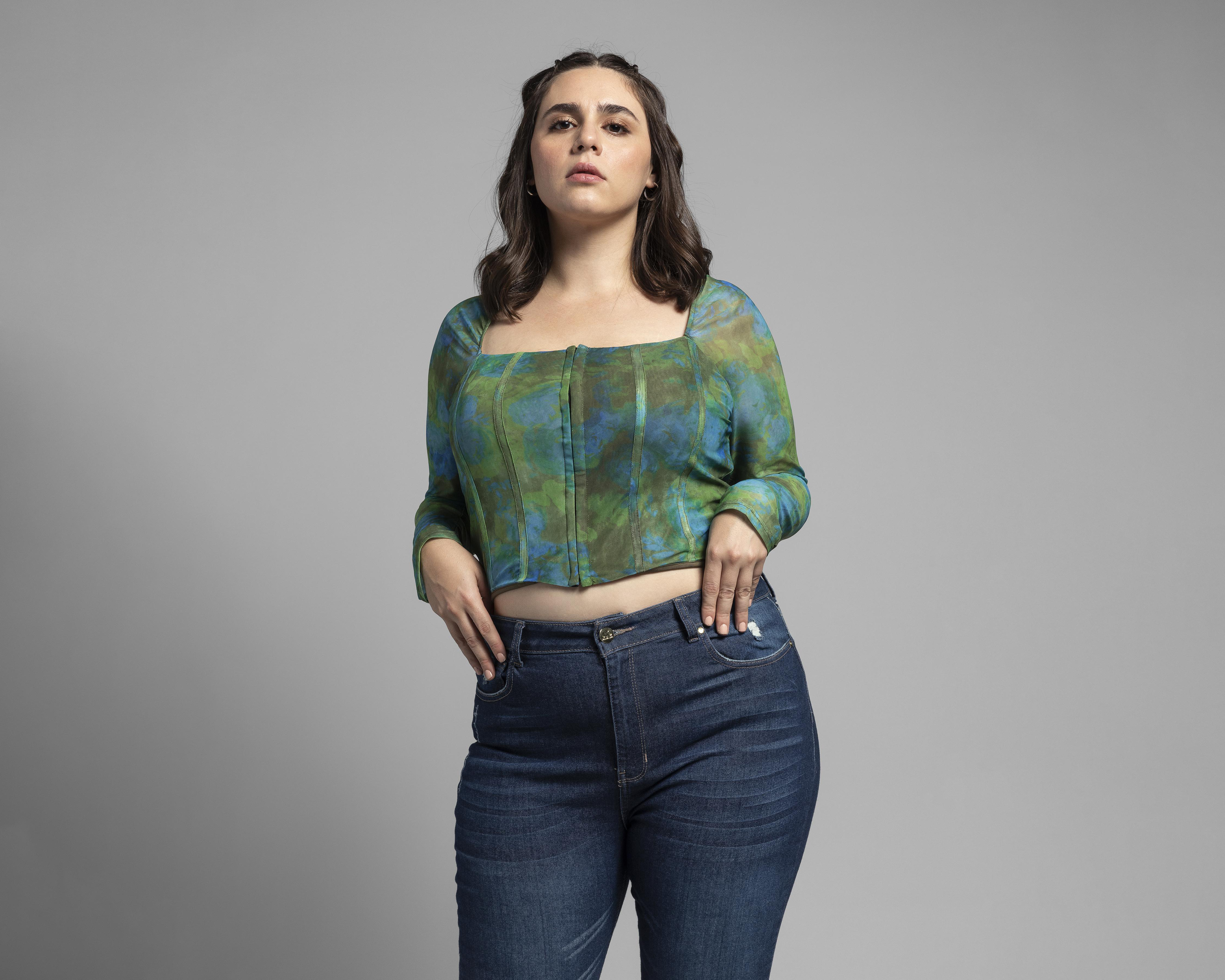 Foto 4 | Blusa Thinner Manga Larga con Mesh