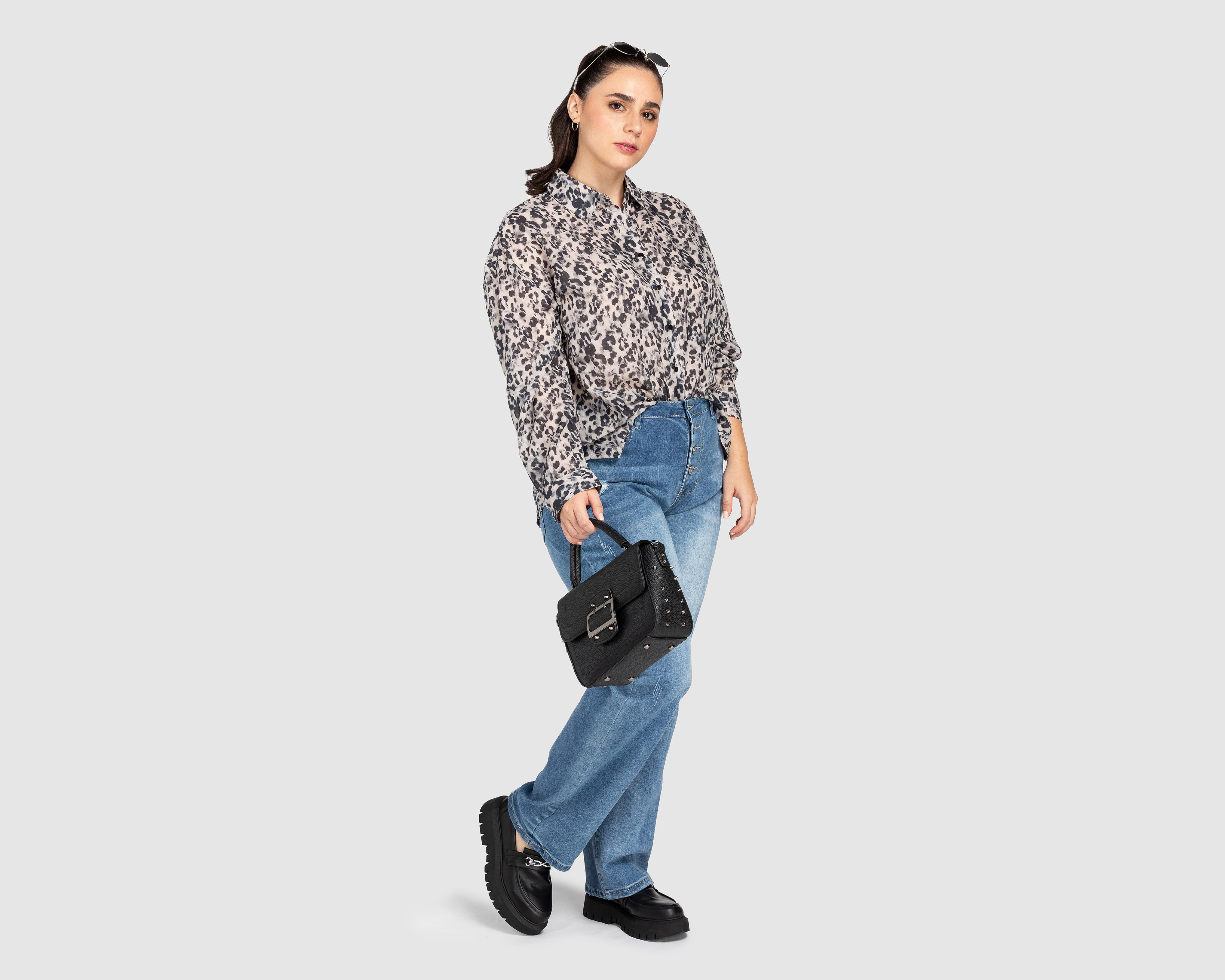 Foto 5 | Blusa Sahara Manga Larga con Botones