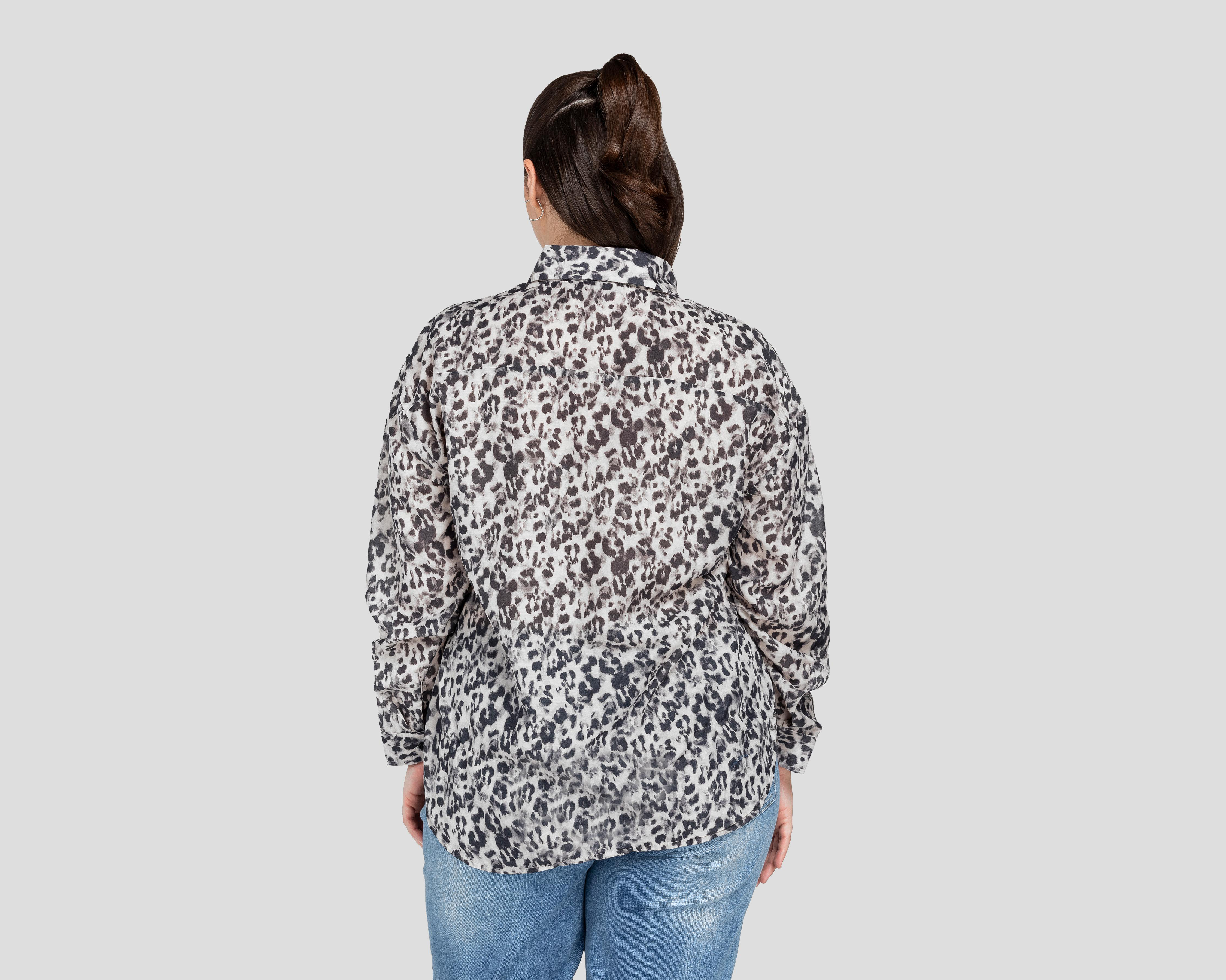 Foto 6 | Blusa Sahara Manga Larga con Botones