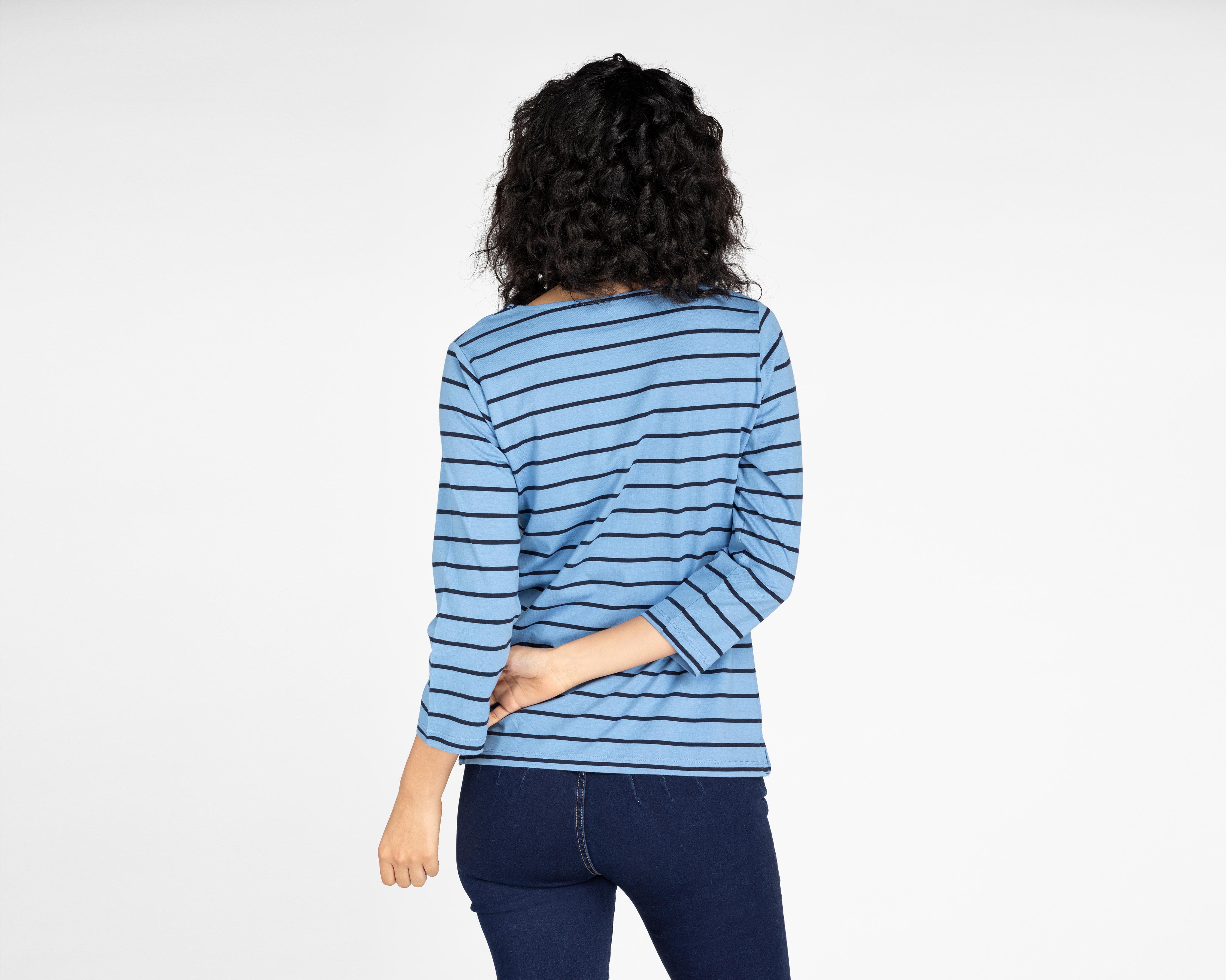 Foto 3 | Blusa York Team Polo Club Manga 3/4 a Rayas