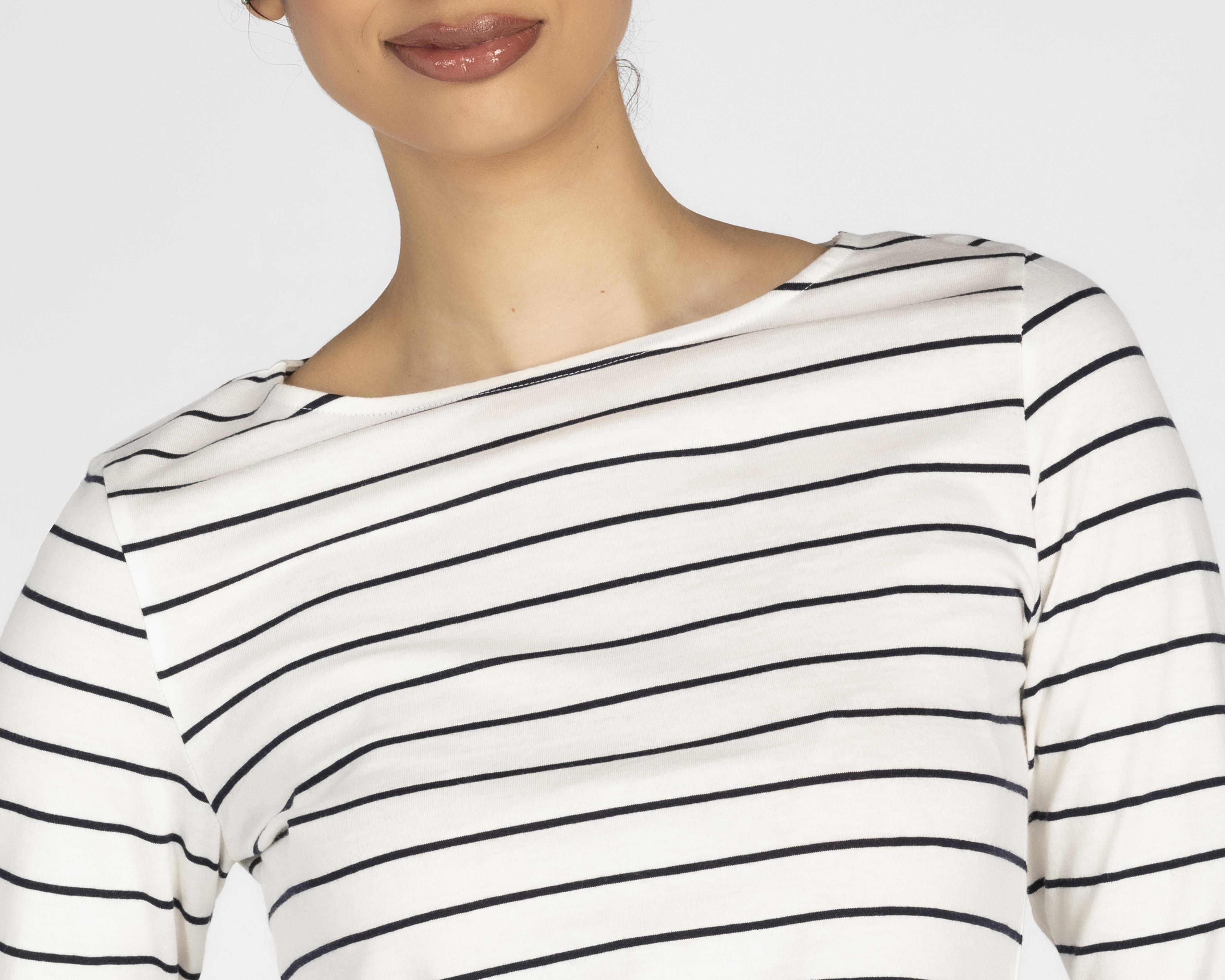 Foto 5 pulgar | Blusa Refill Manga 3/4 a Rayas