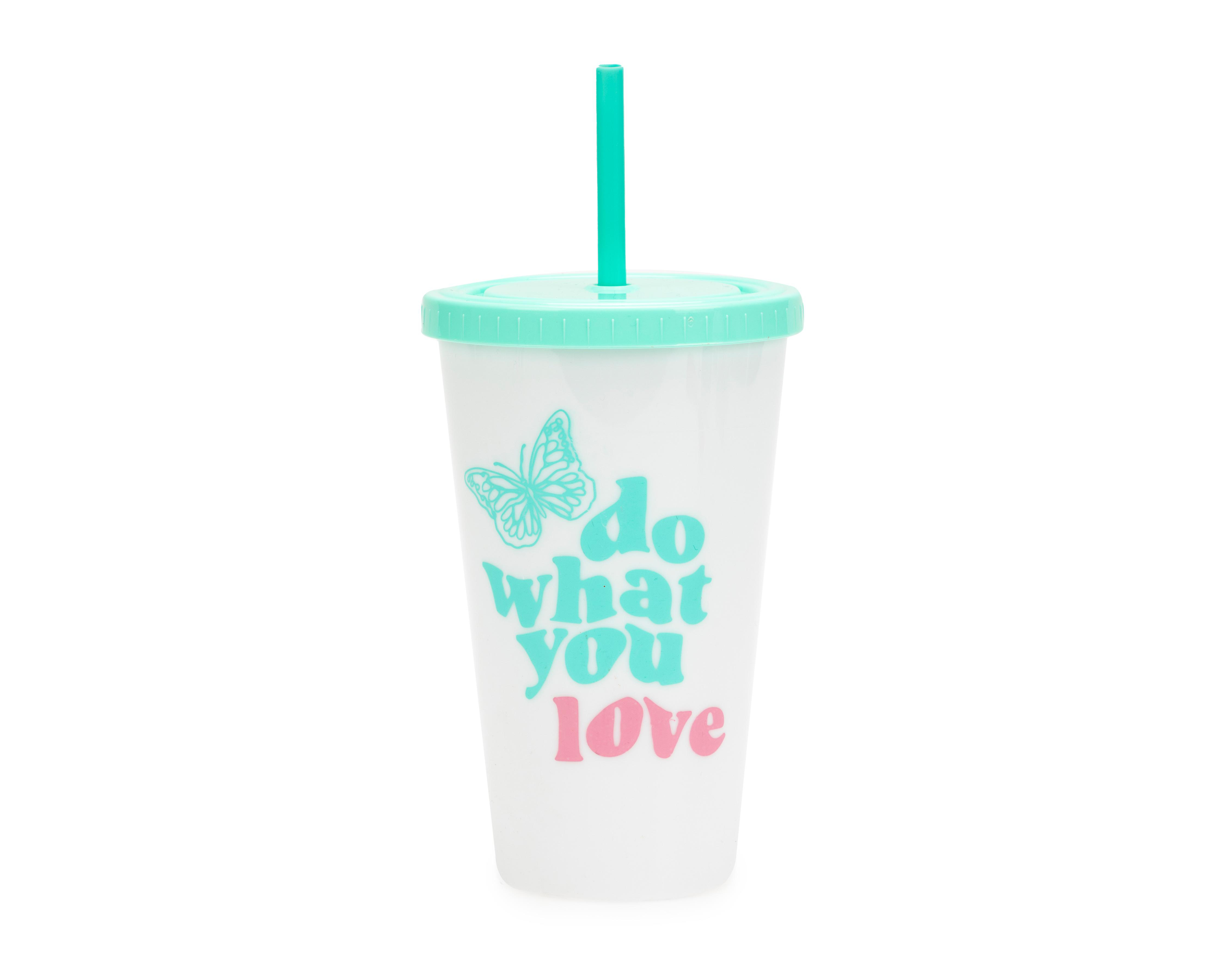 Vaso 18 Forever con Tapa y Popote