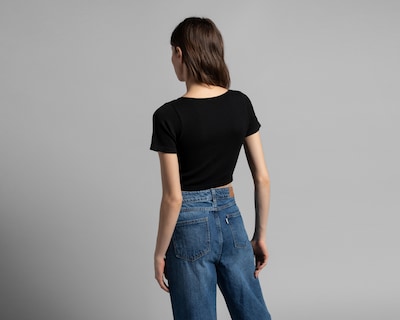 Foto 3 | Playera Thinner Manga Corta Negra