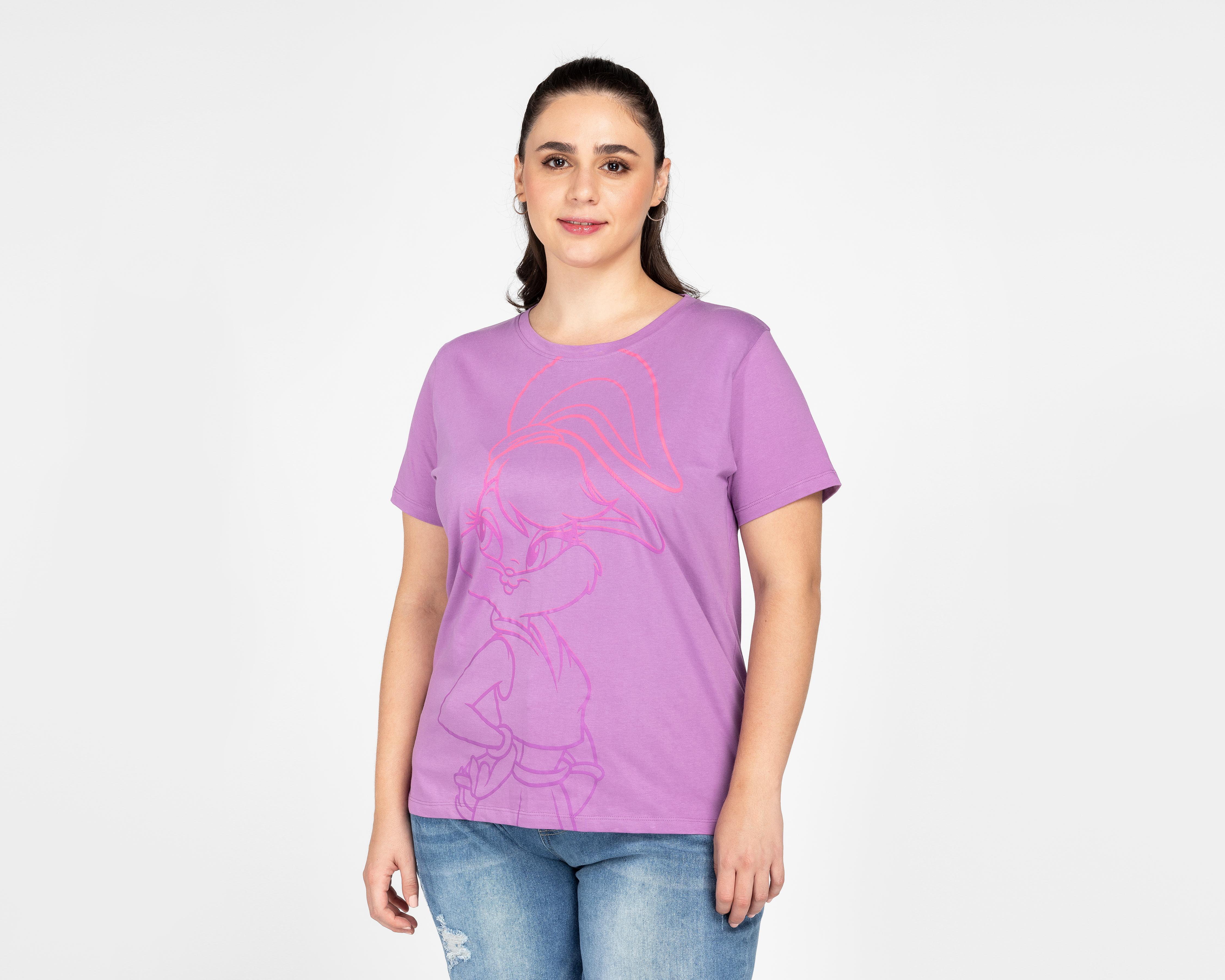 Foto 4 | Playera Looney Tunes Manga Corta con Estampado