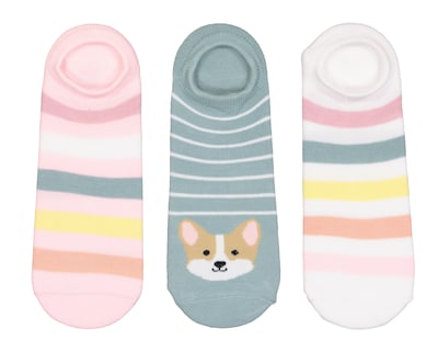 Foto 1 | Calcetas Invisibles Lovest a Rayas para Mujer 3 Pares
