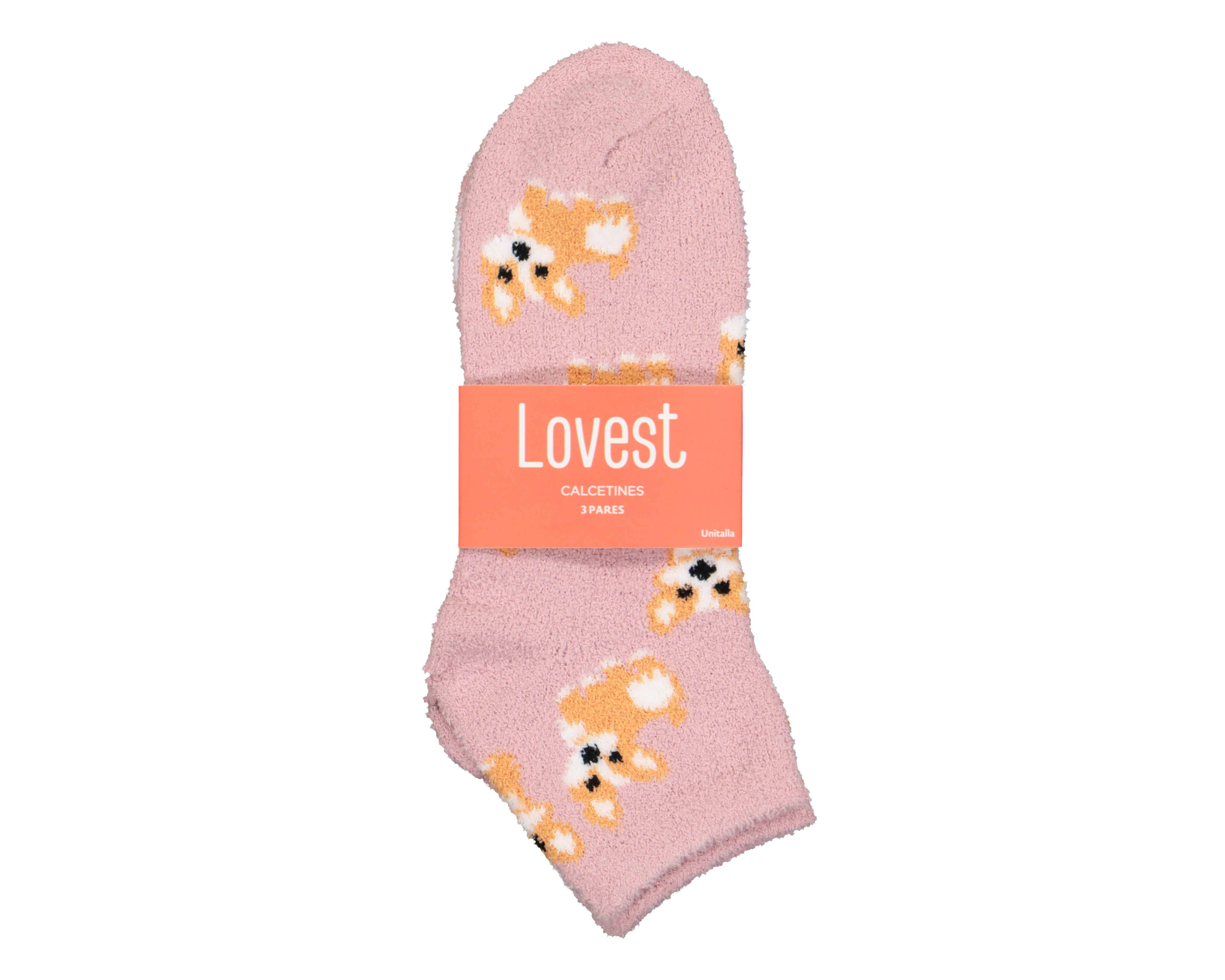 Foto 4 pulgar | Calcetas Cortas Lovest para Mujer 3 Pares