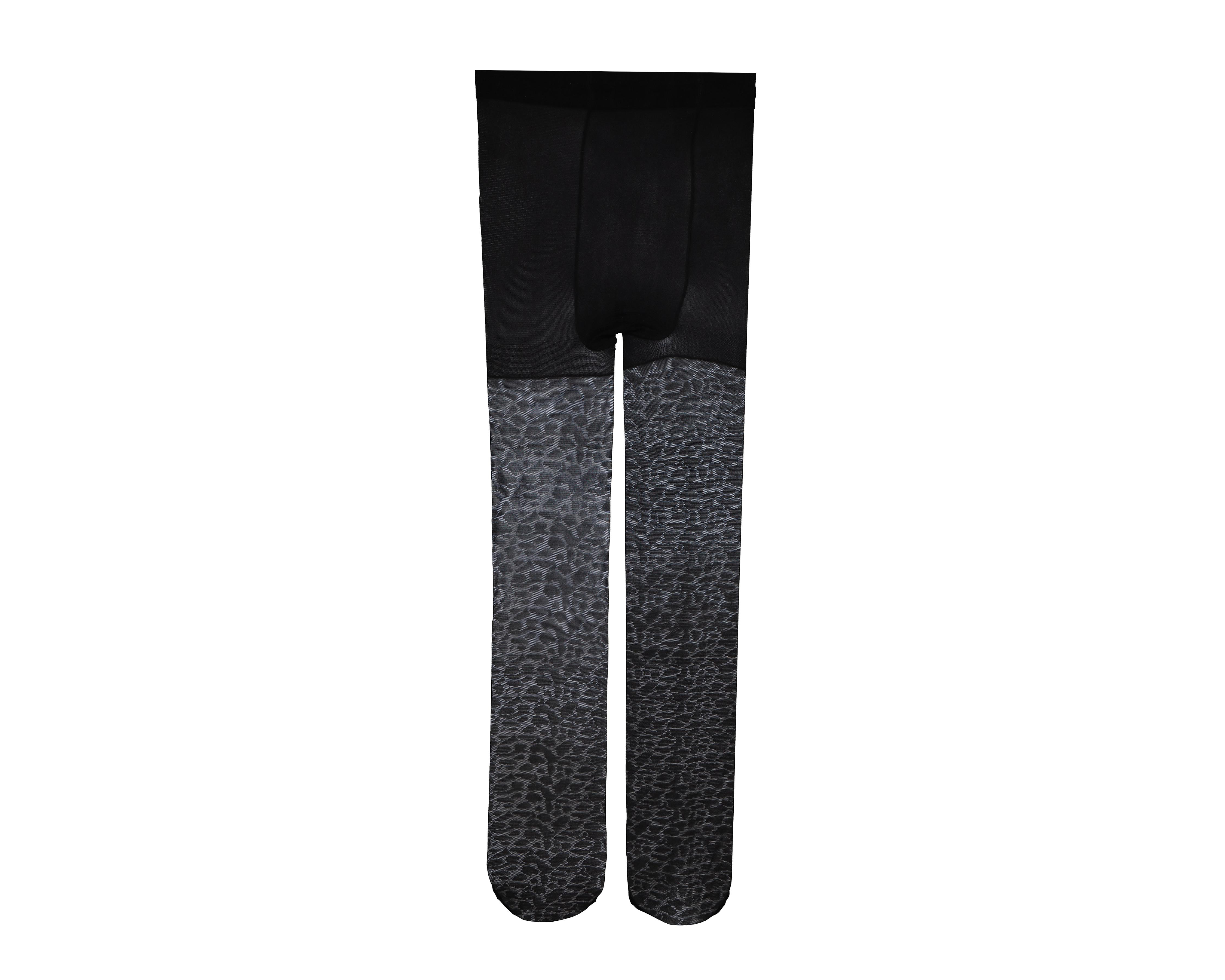 Foto 2 | Pantimedias Beauty Secret Negras Animal Print
