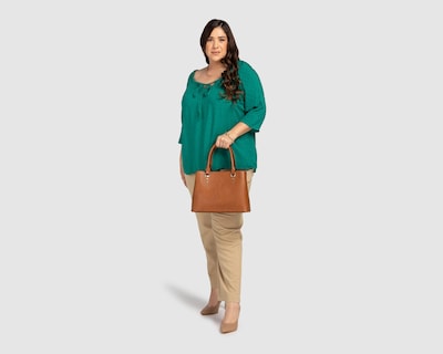 Foto 2 | Blusa Lady Sun Manga 3/4 Verde con Jareta
