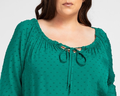 Foto 4 | Blusa Lady Sun Manga 3/4 Verde con Jareta