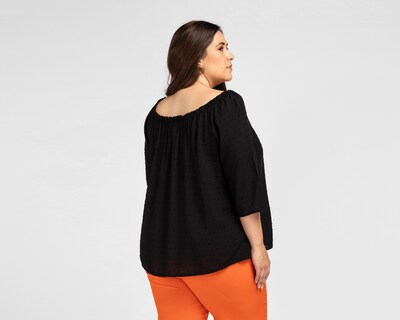 Foto 3 | Blusa Lady Sun Manga 3/4 Negra con Jareta