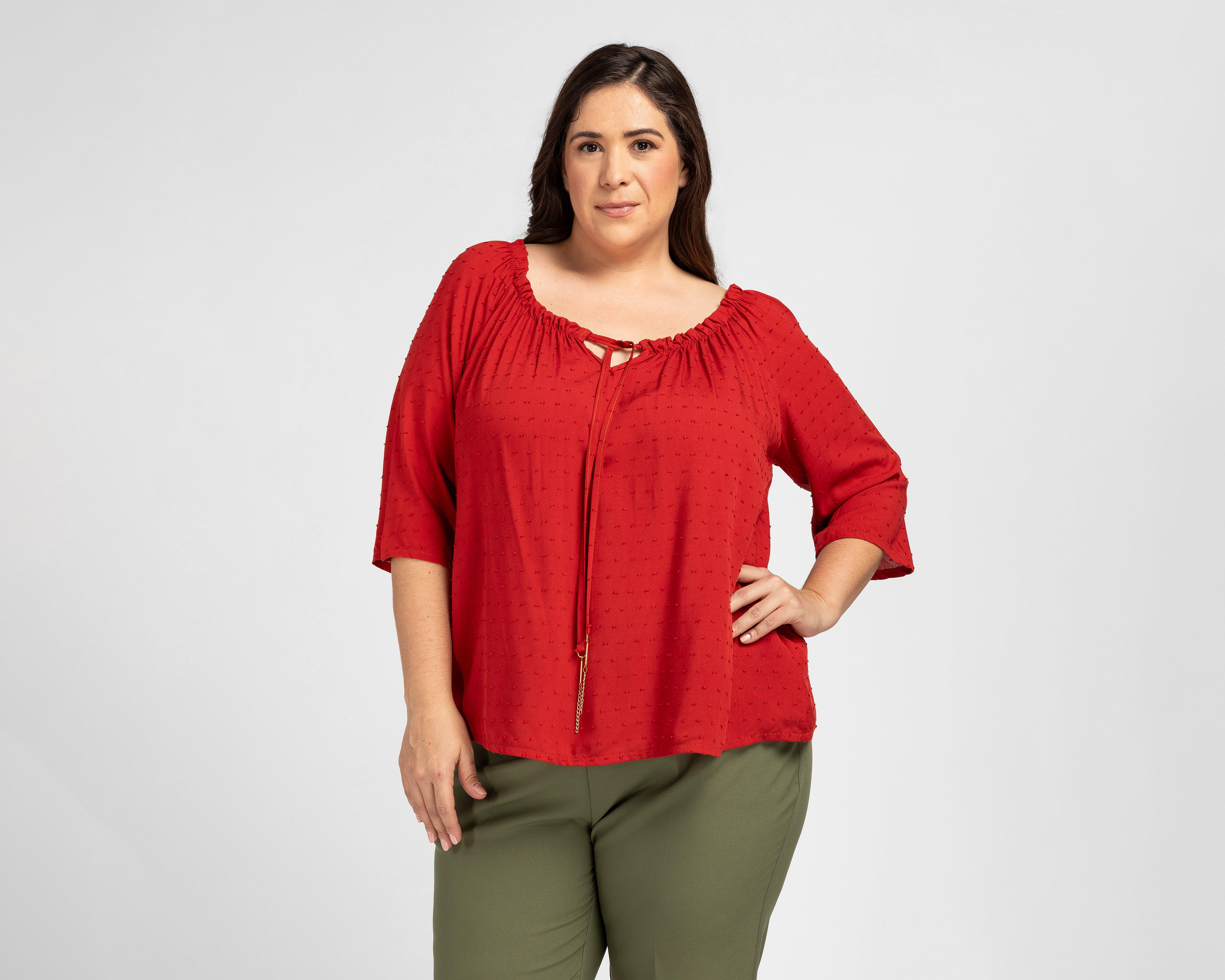Blusa Lady Sun Manga 3/4 Chedrón con Jareta