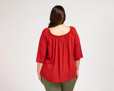 Foto 3 | Blusa Lady Sun Manga 3/4 Chedrón con Jareta