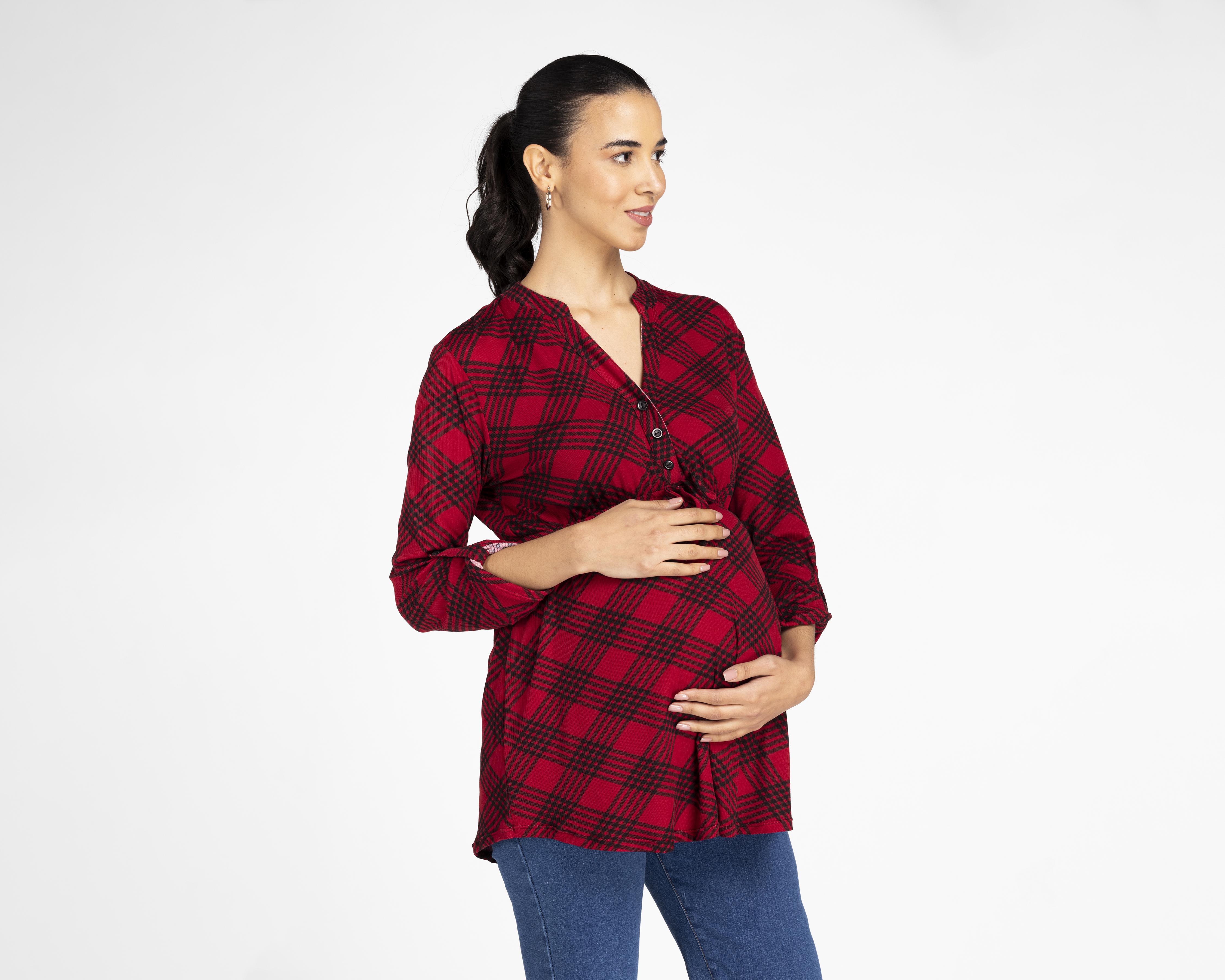 Foto 2 pulgar | Blusa de Maternidad Mamá Bella Manga Larga