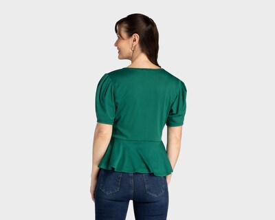 Foto 3 | Blusa Sahara Manga Corta Verde