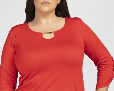 Foto 4 | Blusa Lady Sun Manga 3/4 Roja con Elevadores