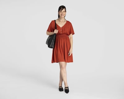 Foto 2 | Vestido Sahara Casual Chedrón con Botones