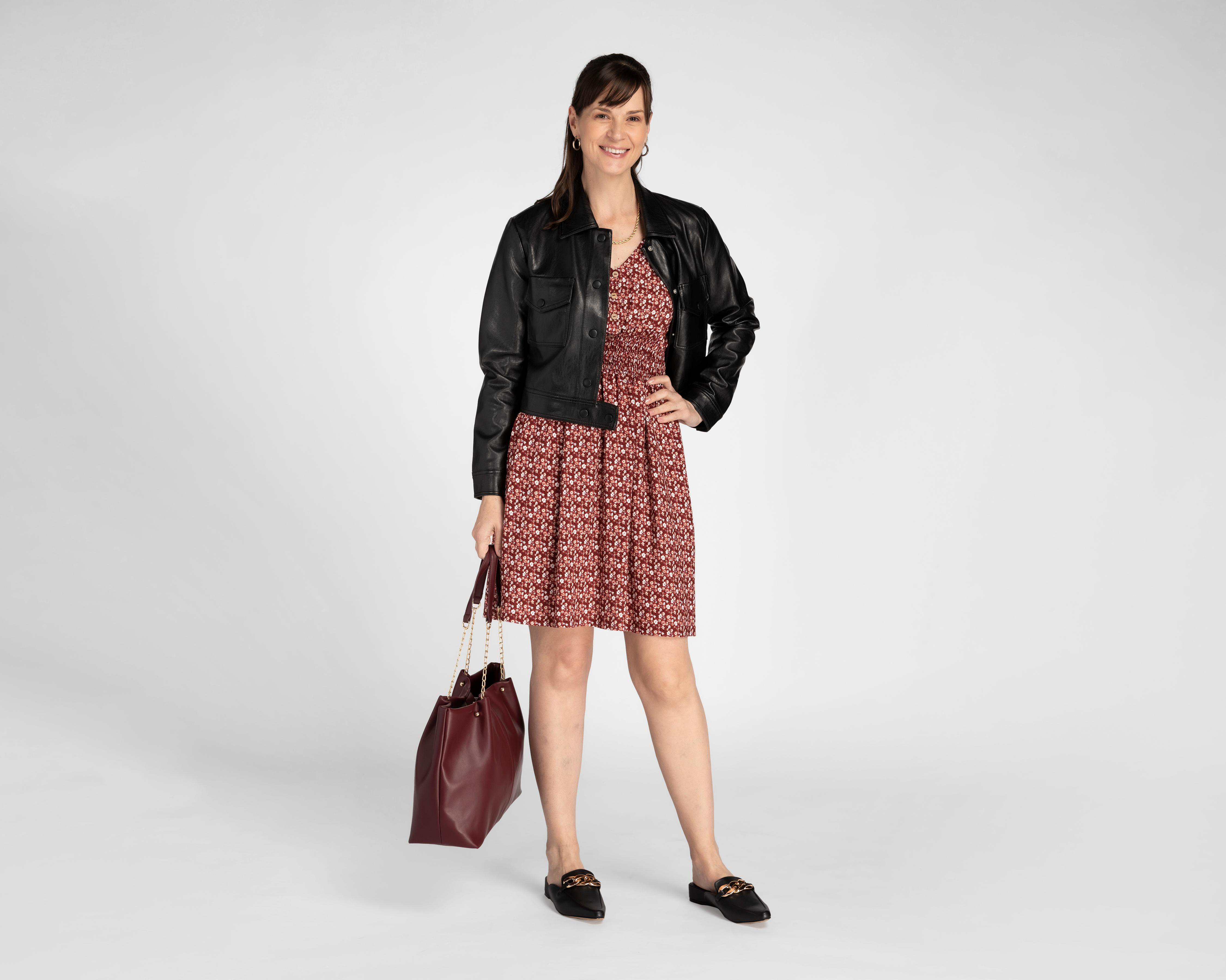 Vestido Sahara Casual Estampado con Botones