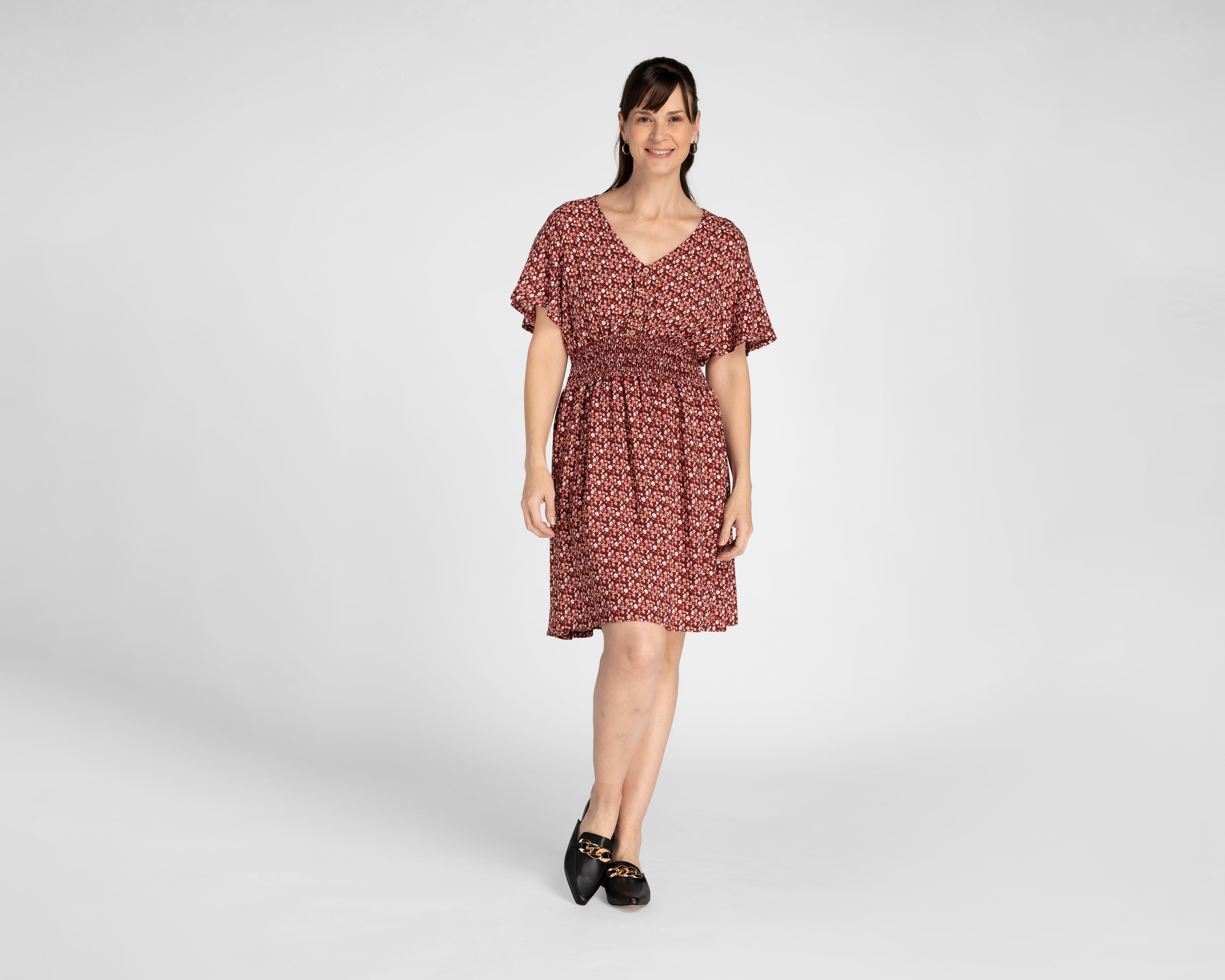 Foto 3 pulgar | Vestido Sahara Casual Estampado con Botones