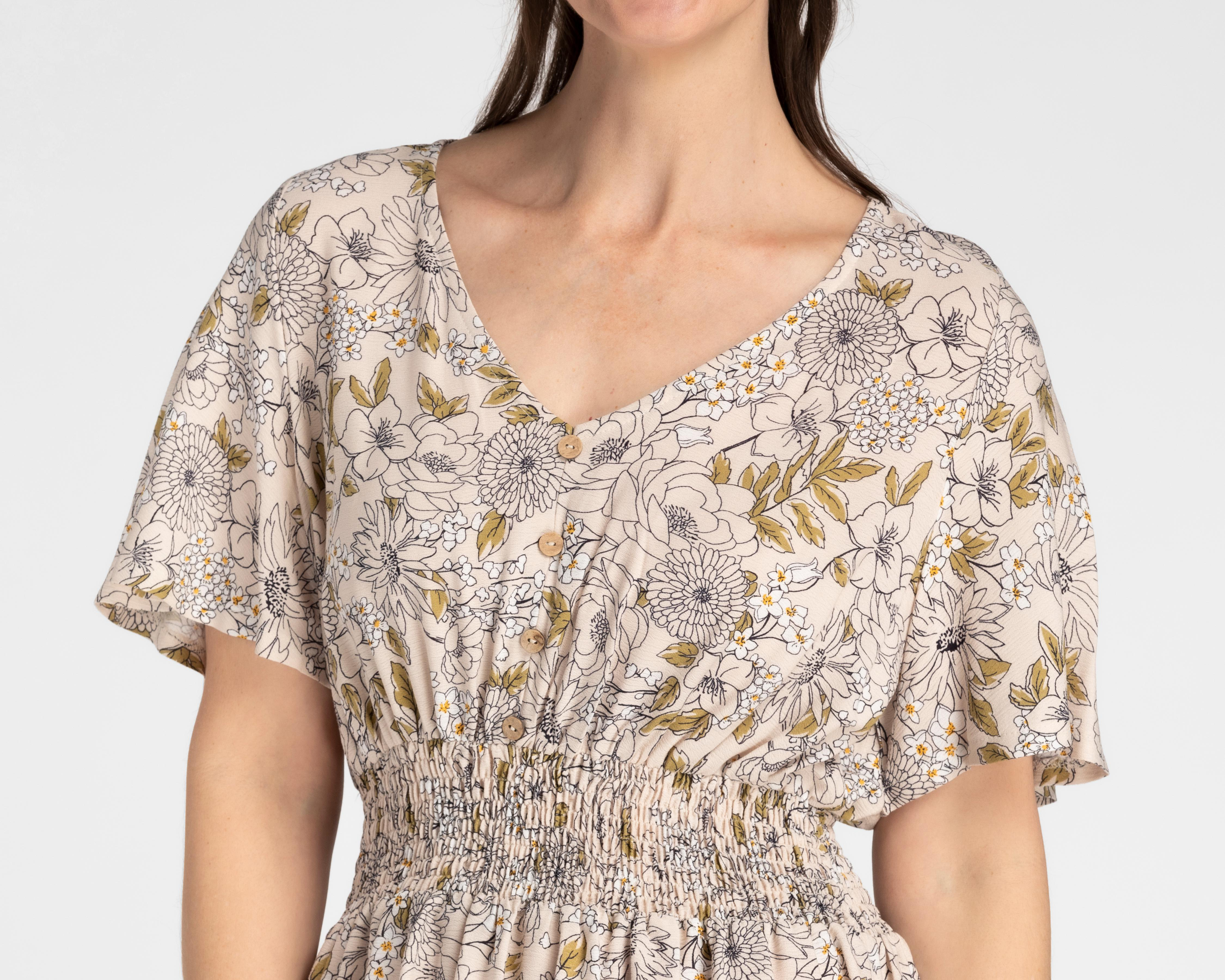 Foto 5 | Vestido Sahara Casual Estampado con Botones