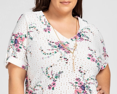 Foto 4 | Blusa Lady Sun Manga Corta con Estampado Floral