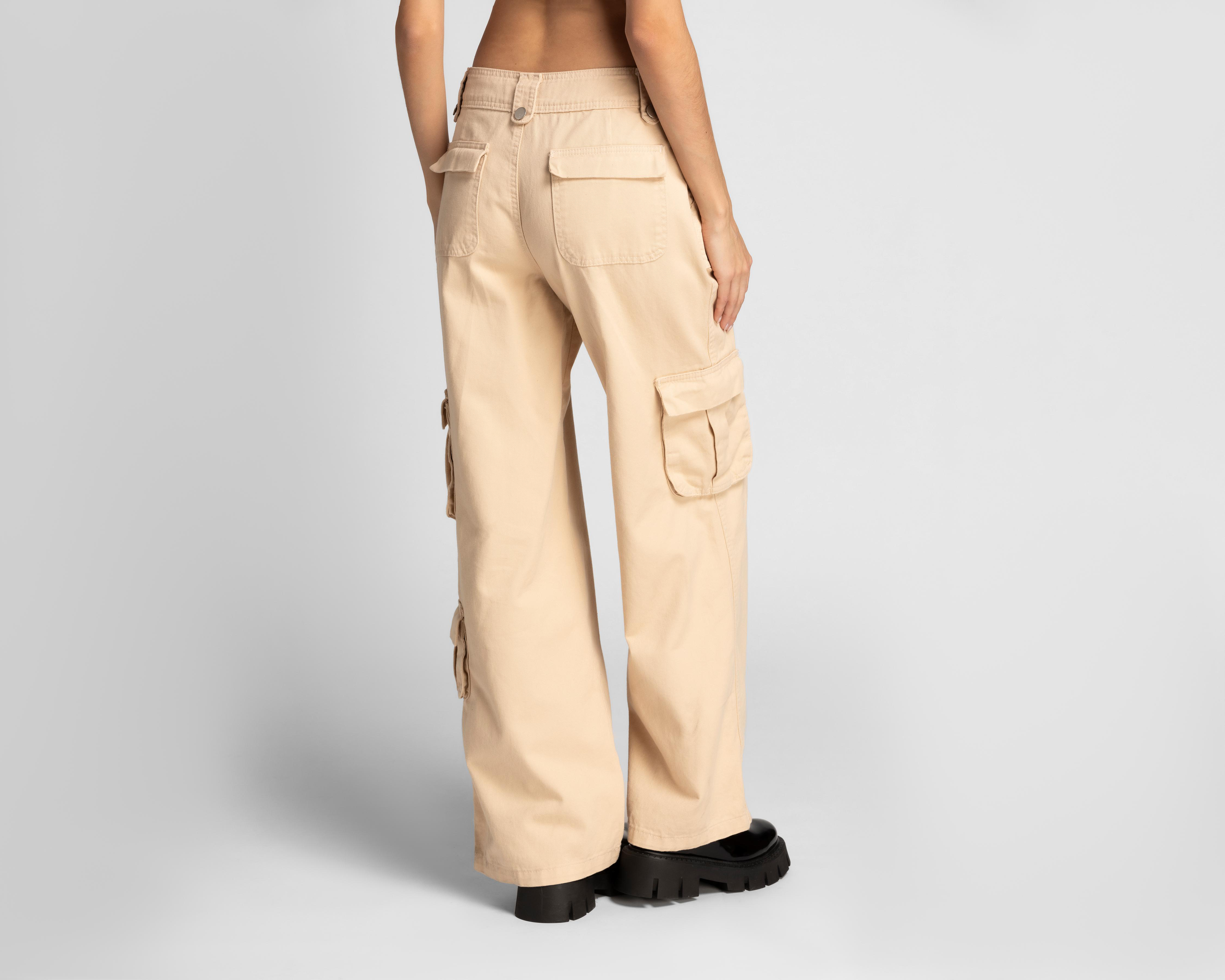 Foto 3 | Pantalón Cargo Refill Beige