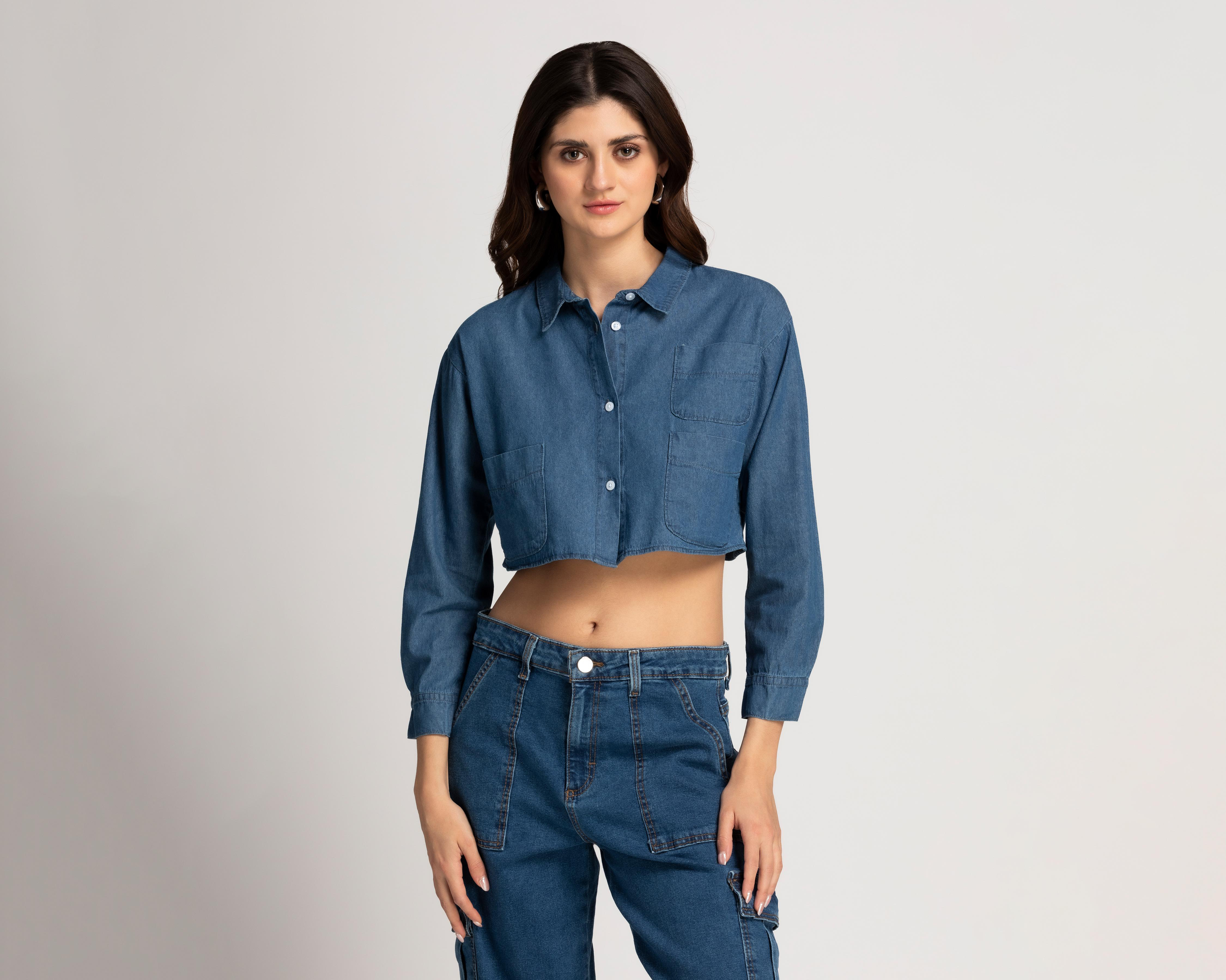 Blusa Refill Manga Larga con Botones