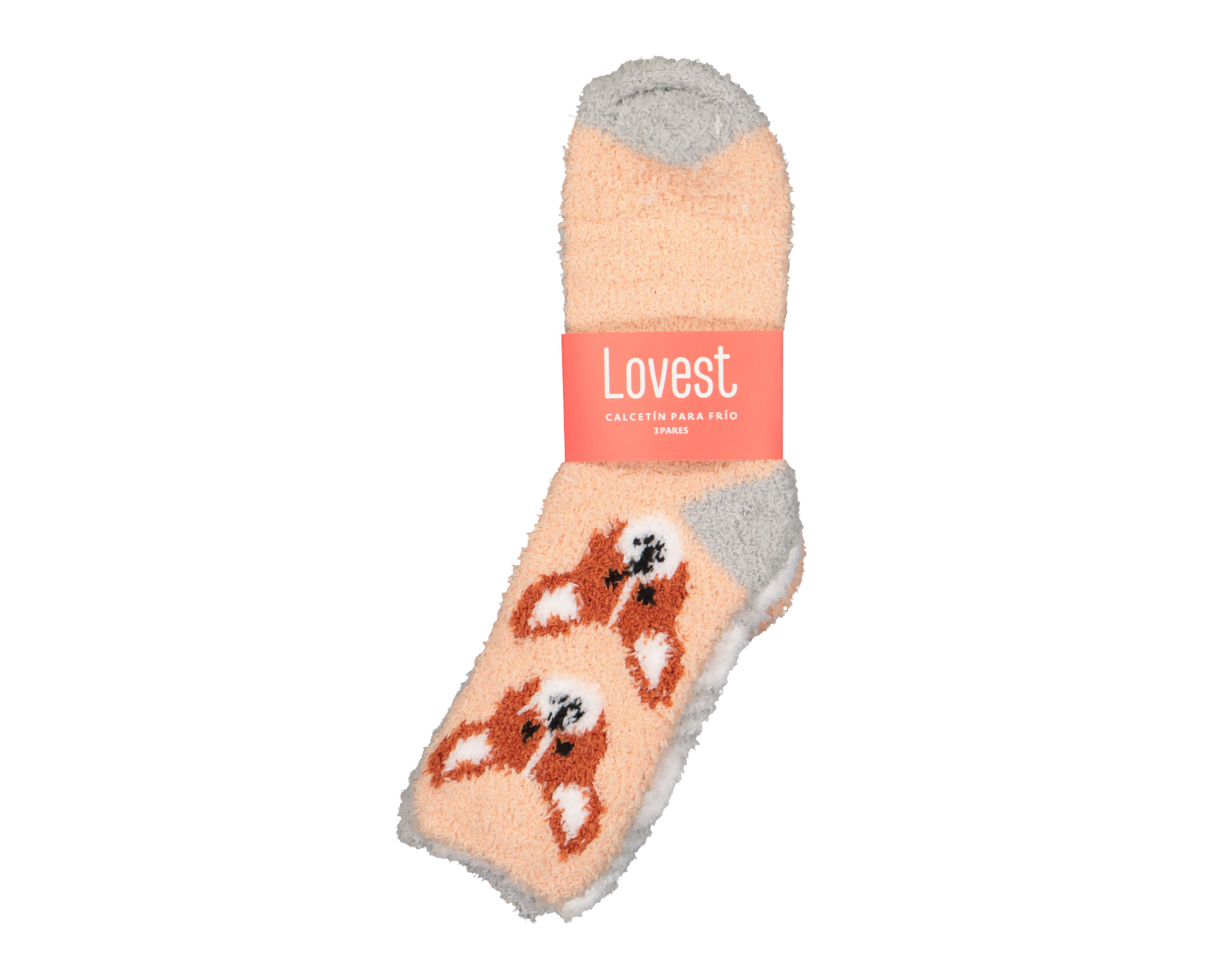 Foto 4 pulgar | Calcetas Largas Lovest para Mujer 3 Pares