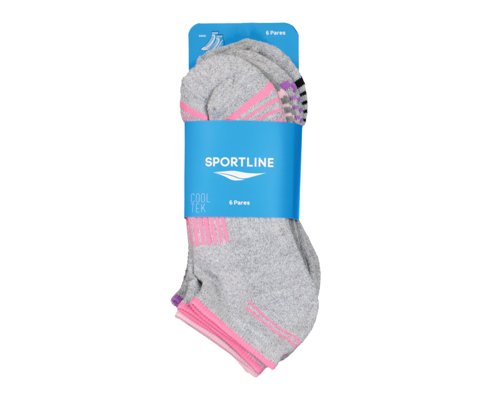Foto 3 | Calcetas Deportivas Tines Sportline Cool-Tek para Mujer 6 Pares