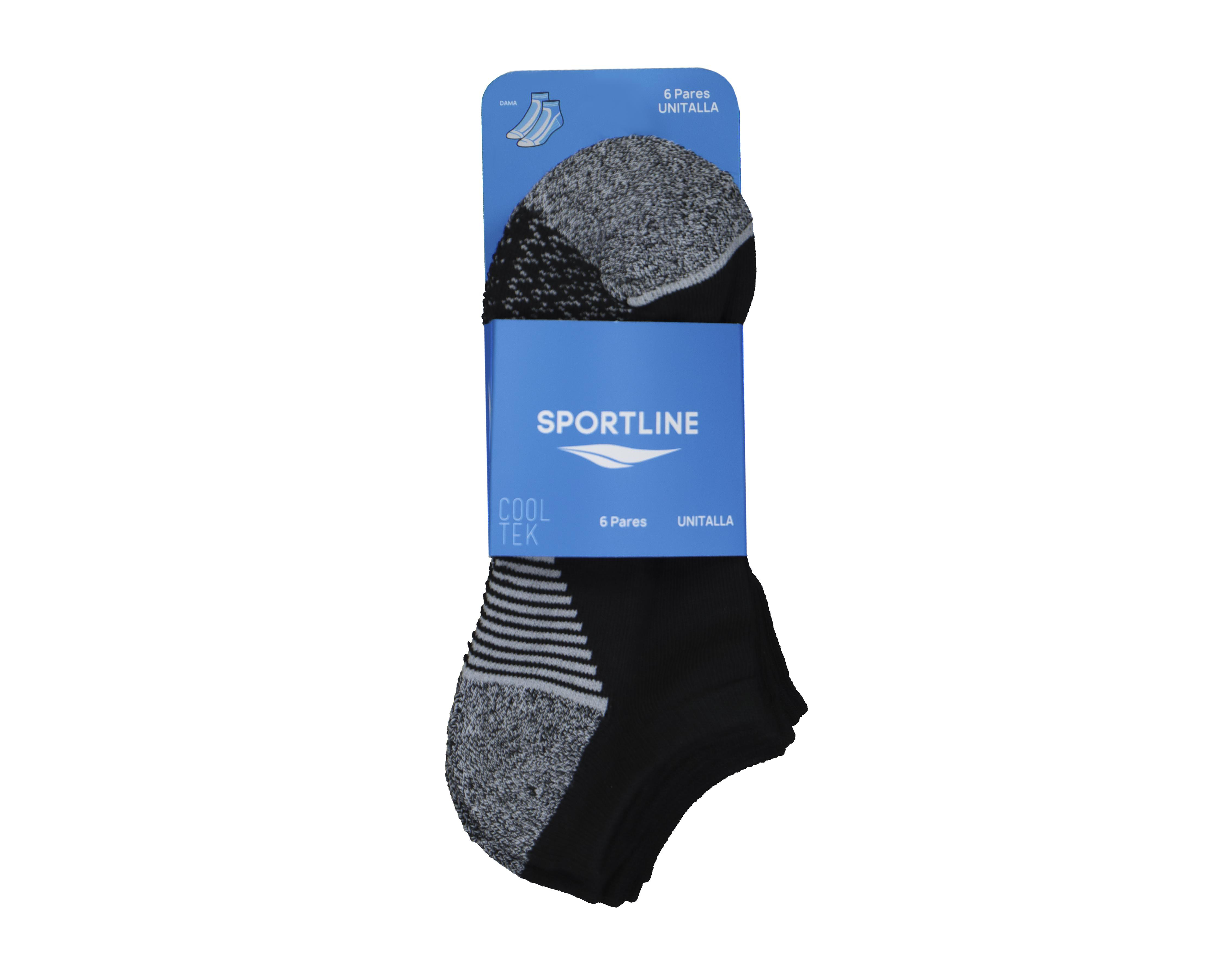 Foto 3 | Calcetas Deportivas Tines Sportline para Mujer 6 Pares