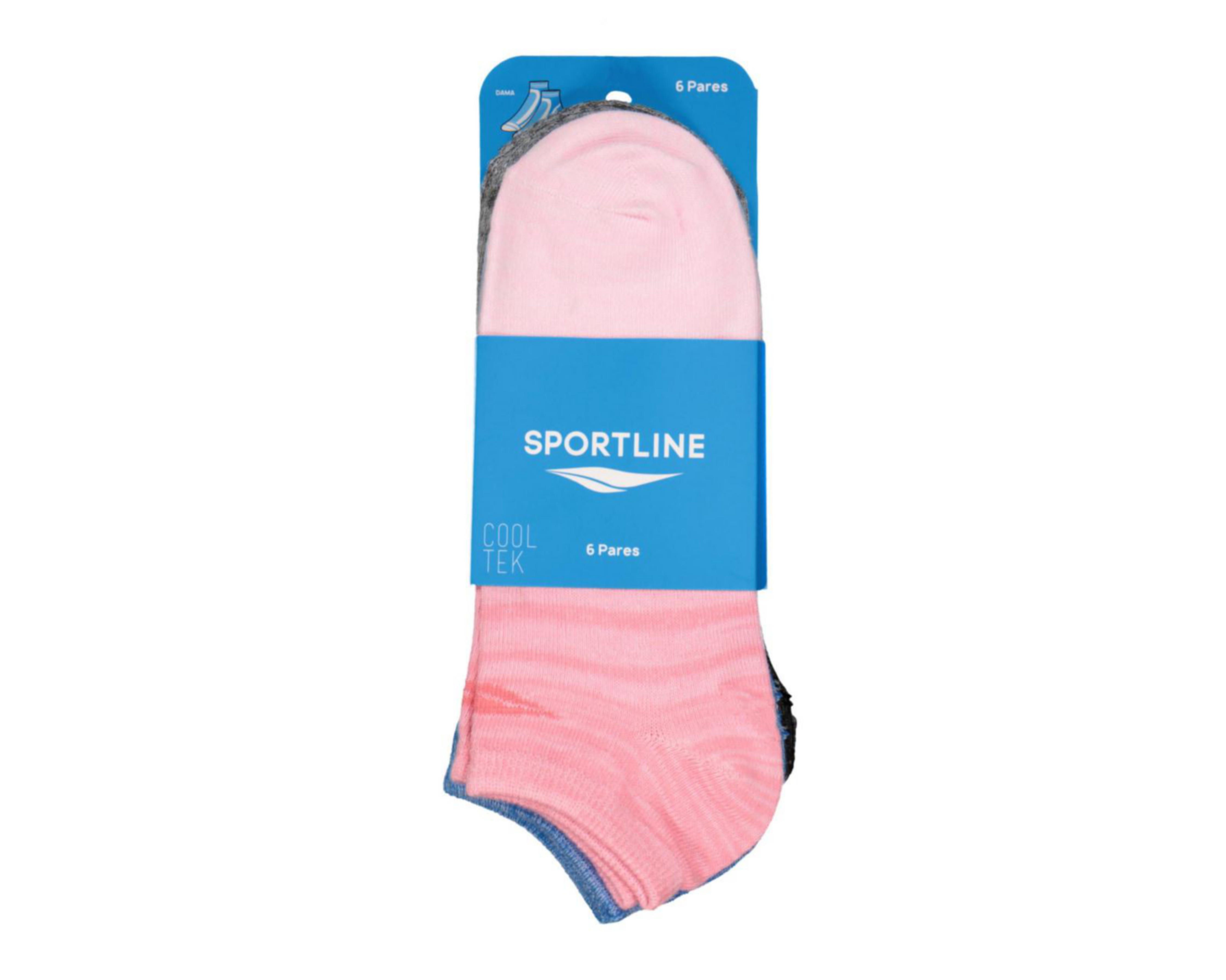 Foto 3 | Calcetas Deportivas Tines Sportline Cool Tek para Mujer 6 Pares