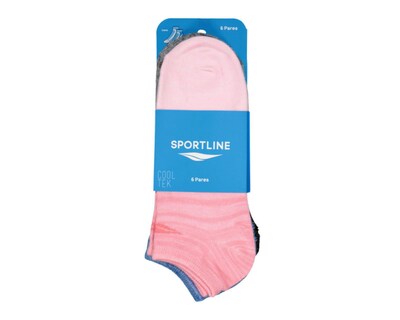 Foto 3 | Calcetas Deportivas Tines Sportline Cool Tek para Mujer 6 Pares