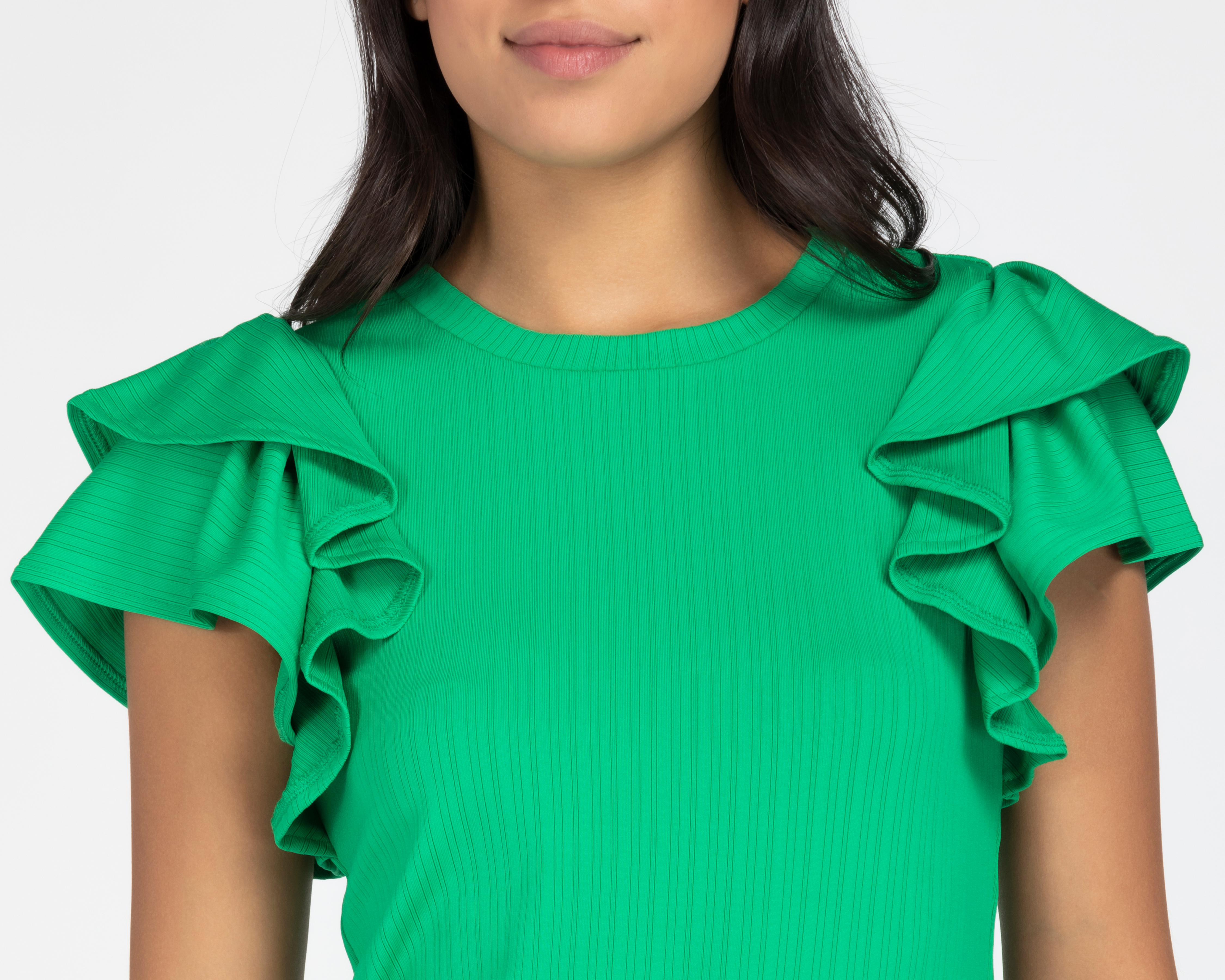 Foto 4 | Blusa Refill Manga Corta con Olanes