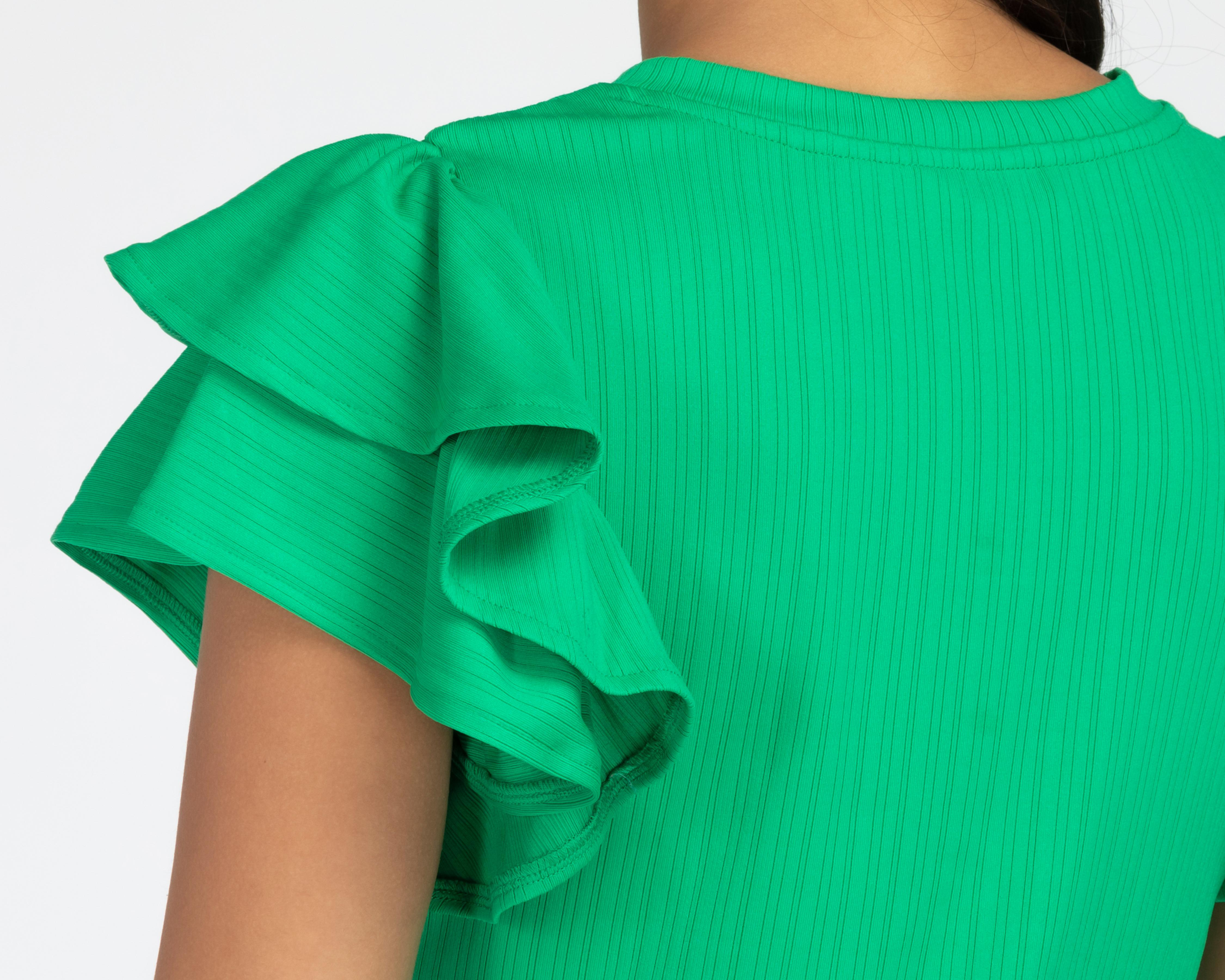 Foto 5 | Blusa Refill Manga Corta con Olanes