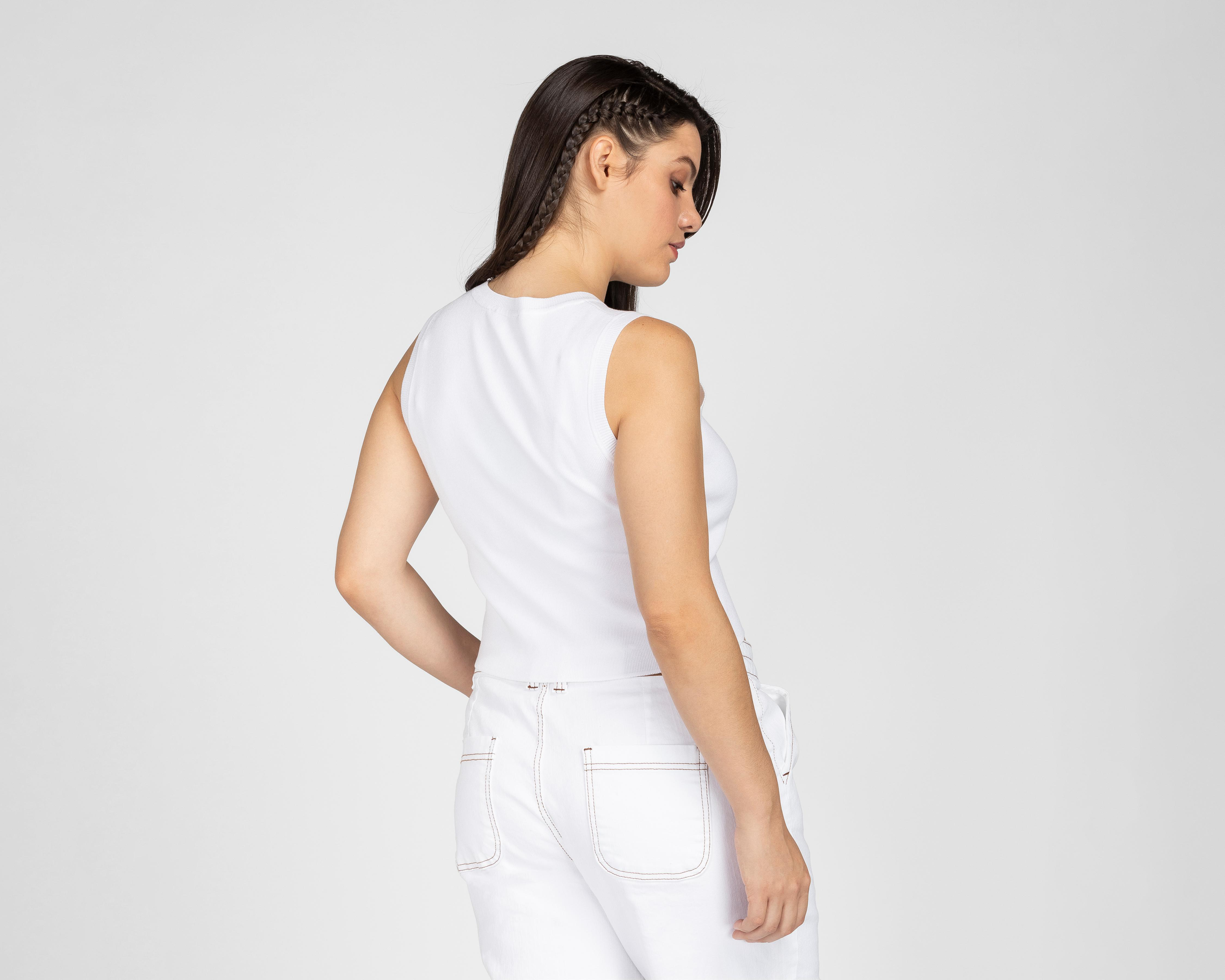 Foto 4 pulgar | Playera 18 Forever Blanca sin Mangas