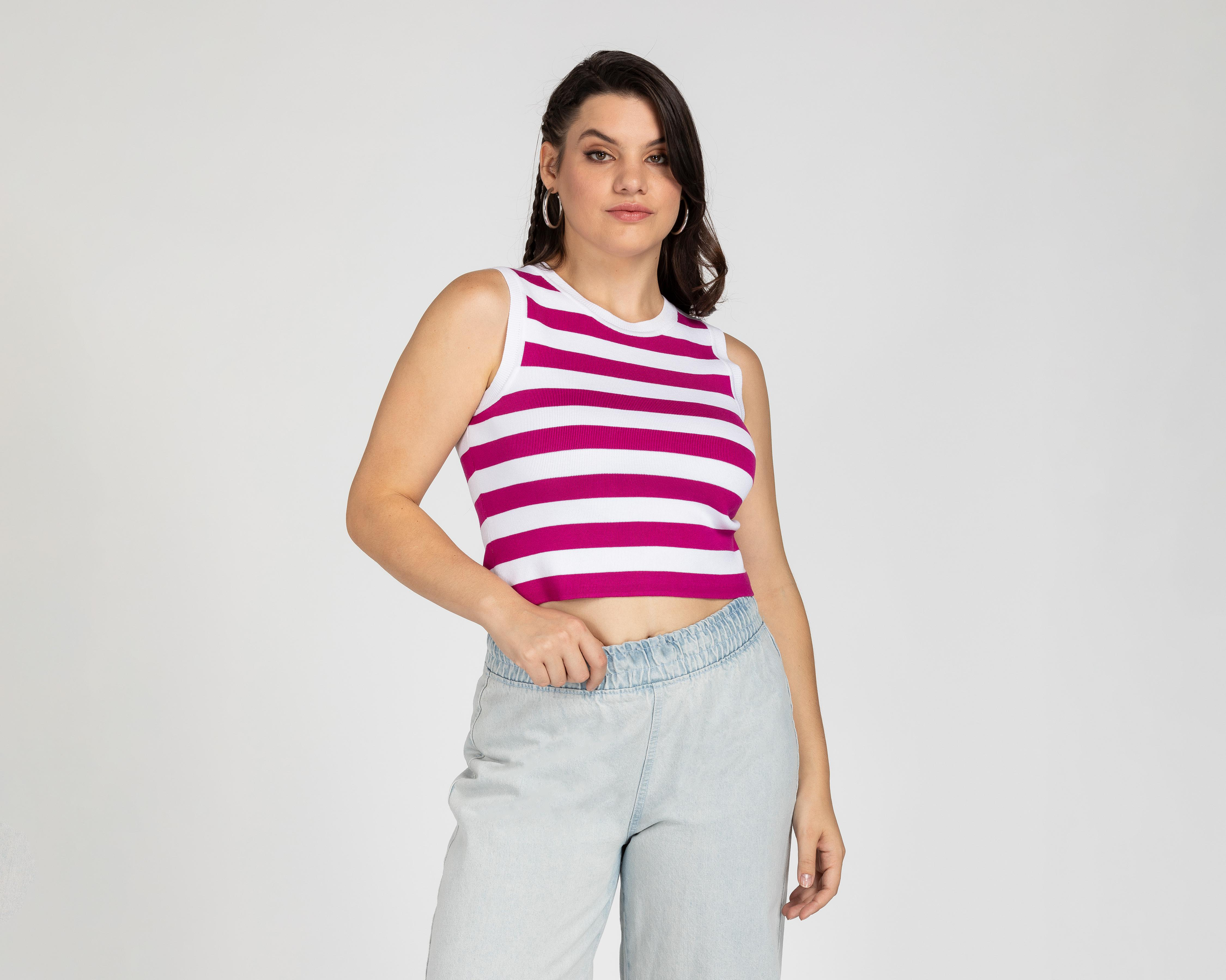 Playera 18 Forever a Rayas sin Mangas