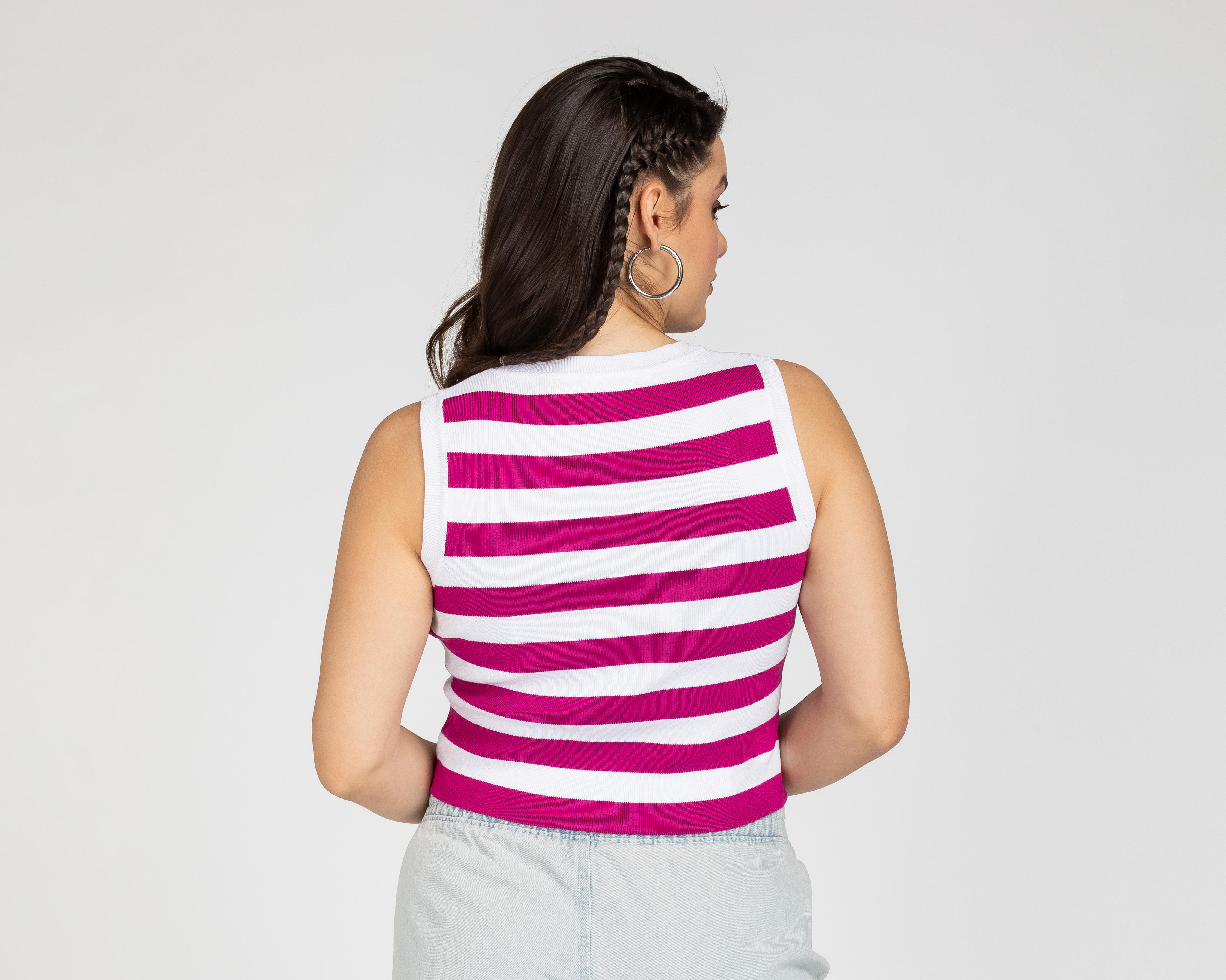Foto 4 pulgar | Playera 18 Forever a Rayas sin Mangas